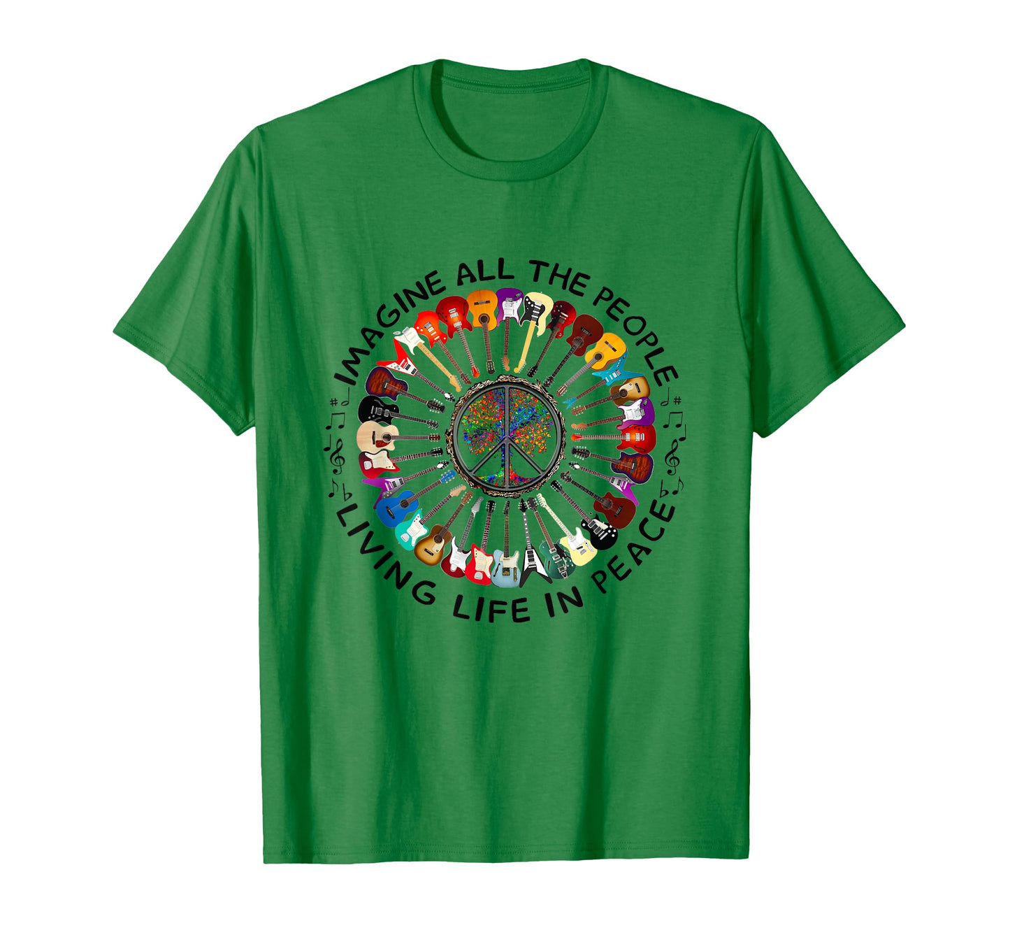 Imagine Hippie People Living Life in Peace and Love T-Shirt