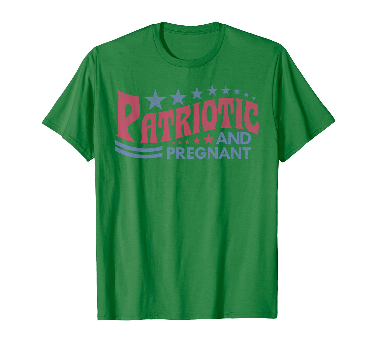 4th of July Pregnancy Announcement Mama Patriotic & Pregnant T-Shirt