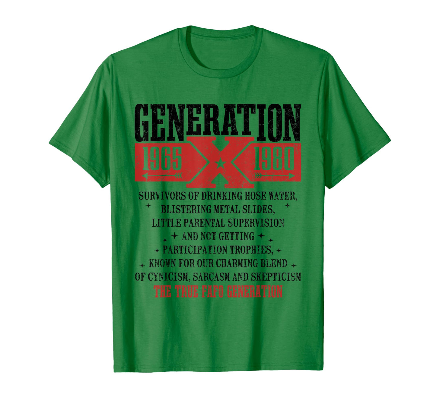 Vintage GenerationX 1965 1980 GenX Funny Generation Saying T-Shirt