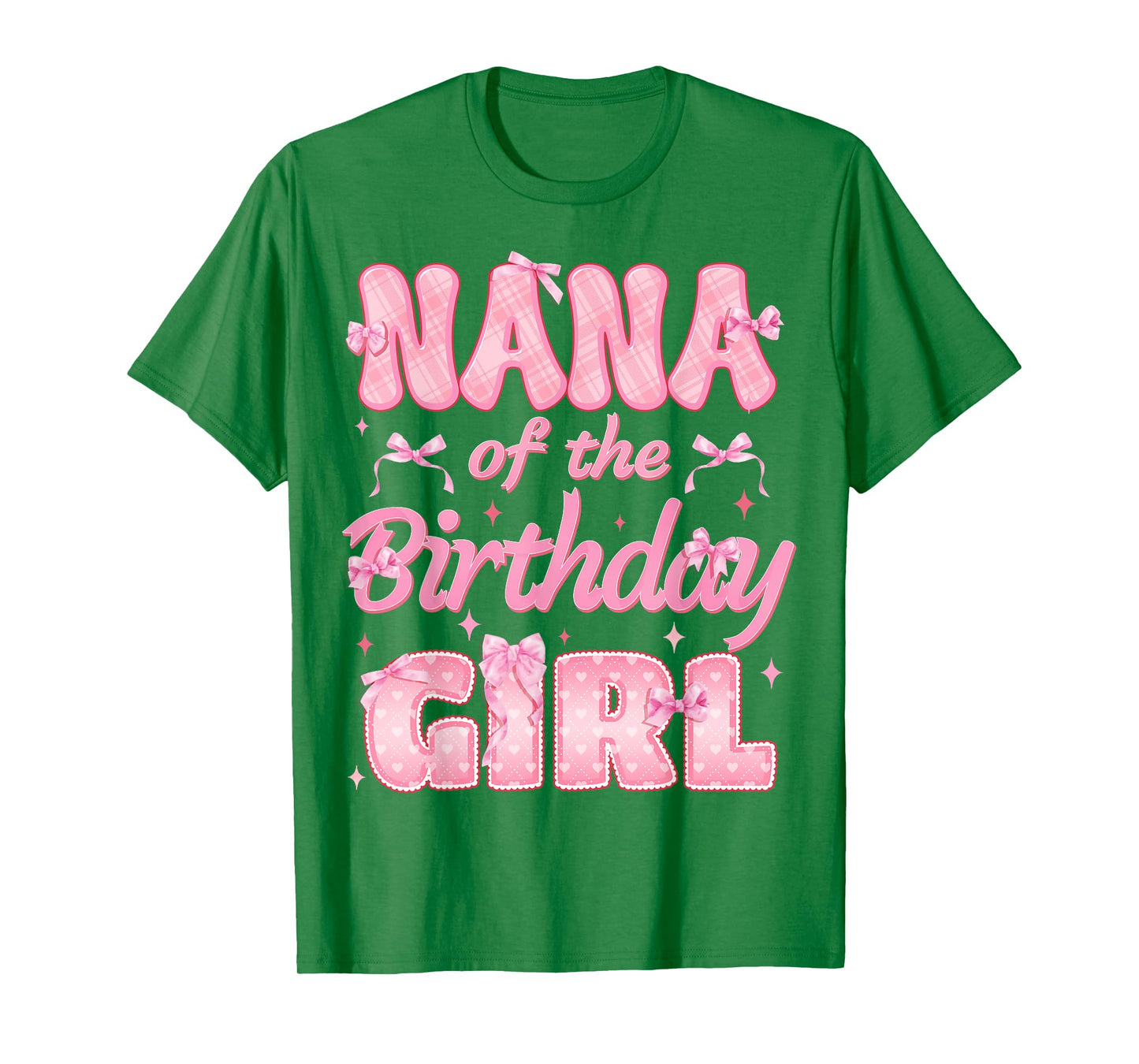 Nana Of The Birthday Girl Coquette Family Matching Party T-Shirt