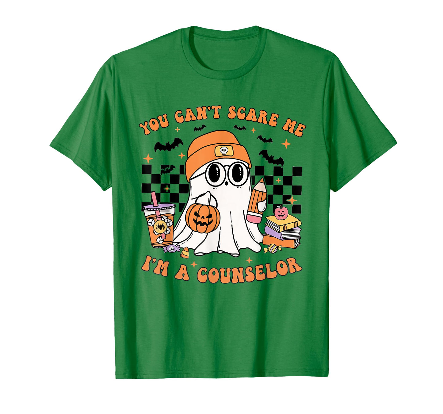 You Can't Scare Me I'm A Counselor Halloween Pumpkin Fall T-Shirt
