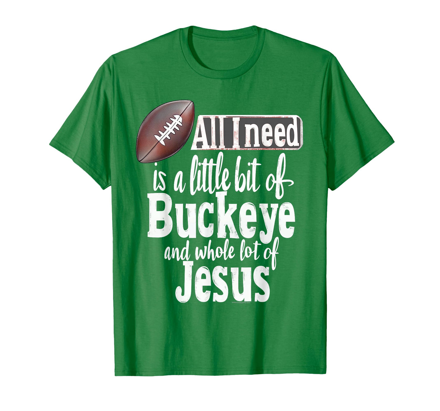 CuteComfy Ohio Buckeye Jesus Funny Christian Quote State T-Shirt - Red, Small, Unisex-Adult, Short Sleeve, T-Shirt