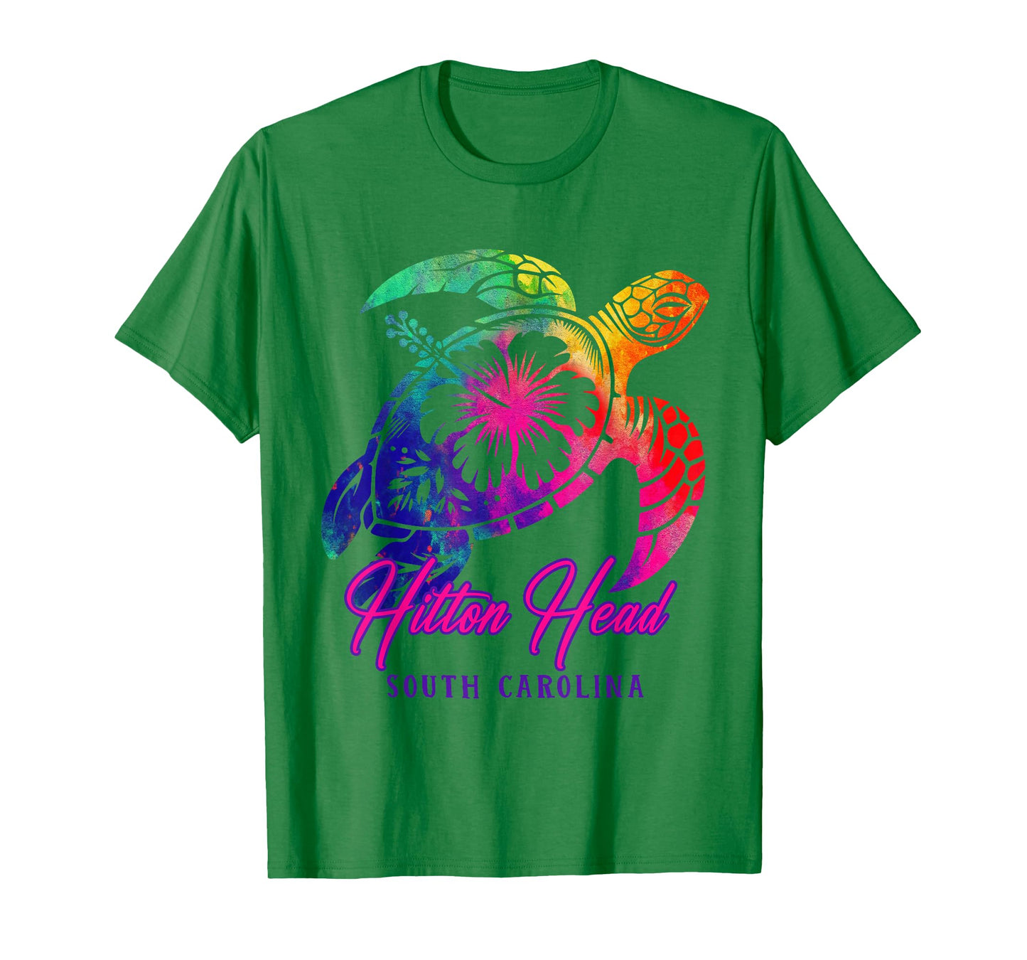 Hilton Head Tie Dye Sea Turtle Hibiscus South Carolina 2025 T-Shirt