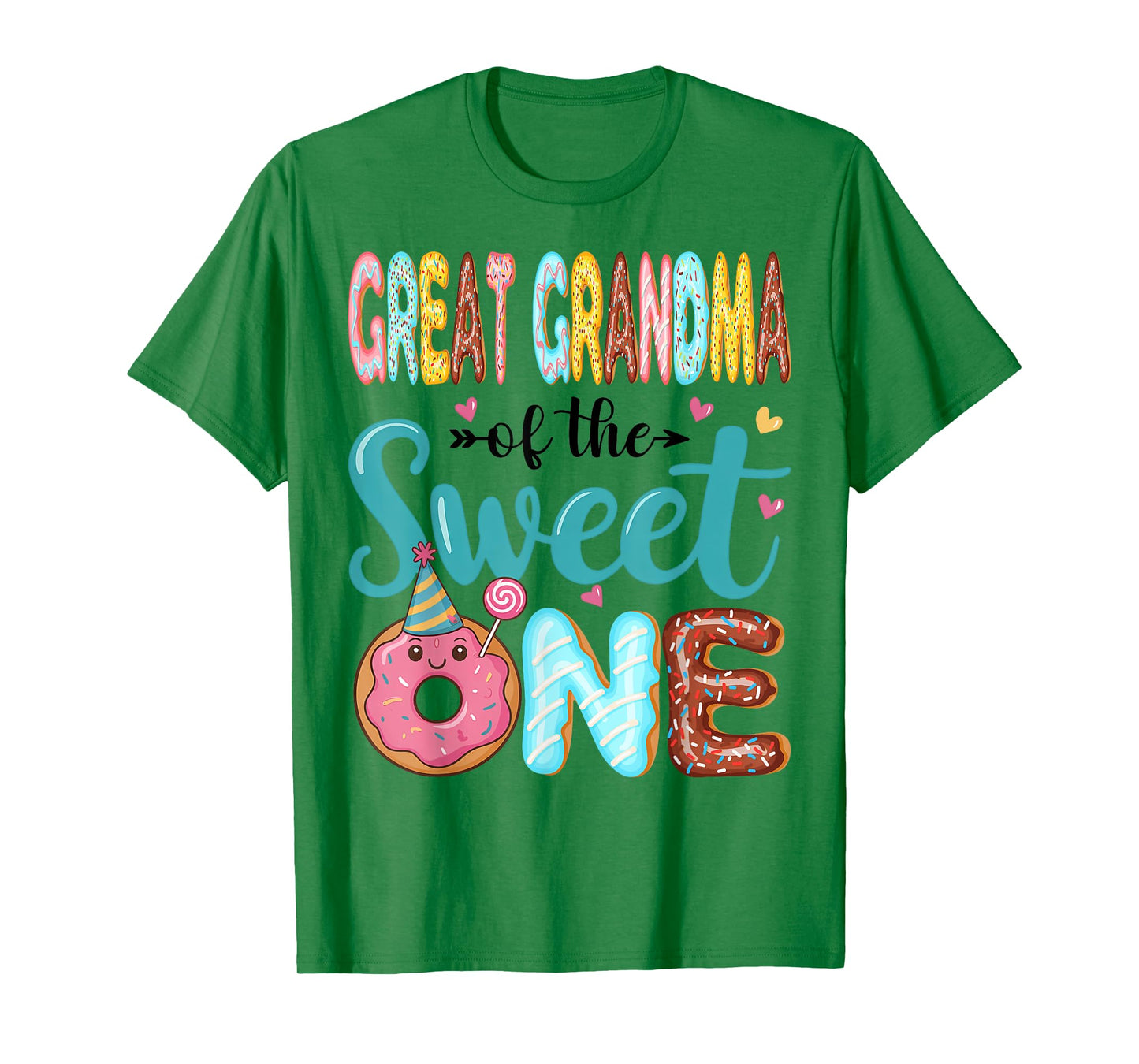 Great Grandma Of The Sweet One 1st Birthday Girl Donut Party T-Shirt