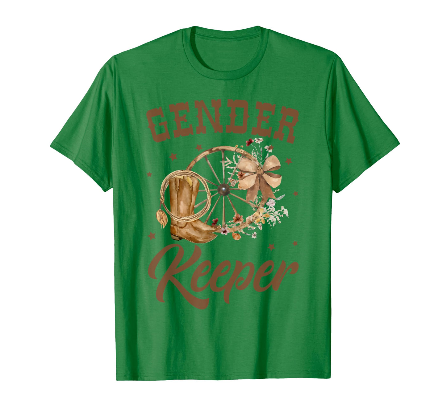 Boots or Bows Gender Reveal Decorations Keeper of the Gender T-Shirt