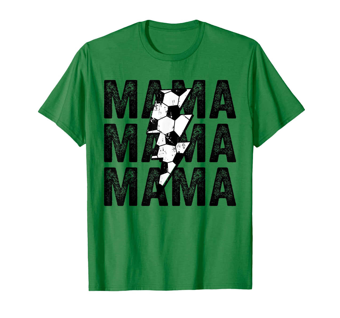 Soccer Mama Distressed Lightning Bolt Mom T-Shirt