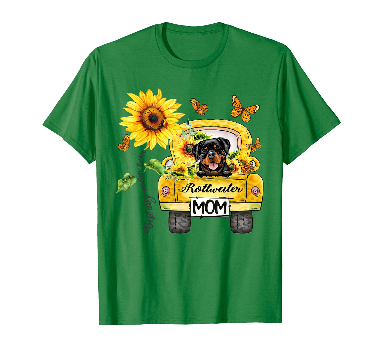 Rottweiler Mom Sunflower Best Dog Mom Ever Mother's Day Men Women Kids T-Shirt