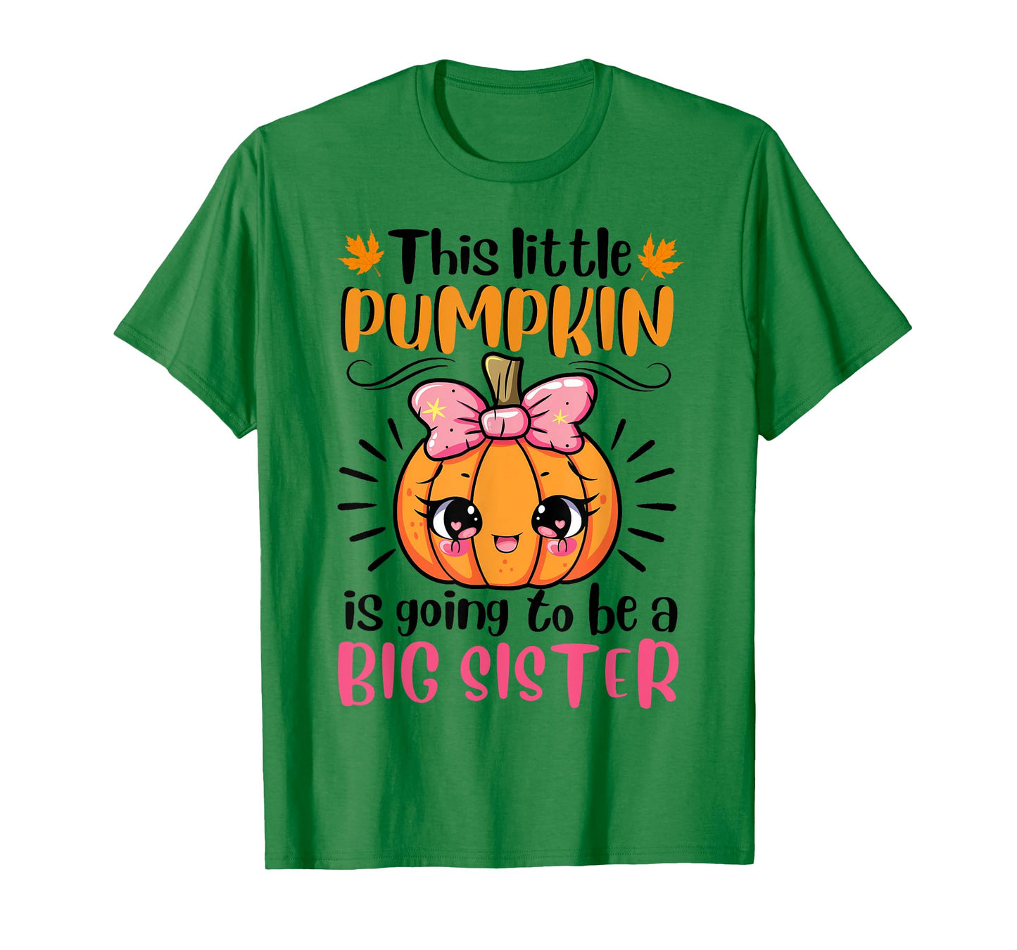 Kids Big Sister Pumpkin Halloween Pregnancy Announcement T-Shirt