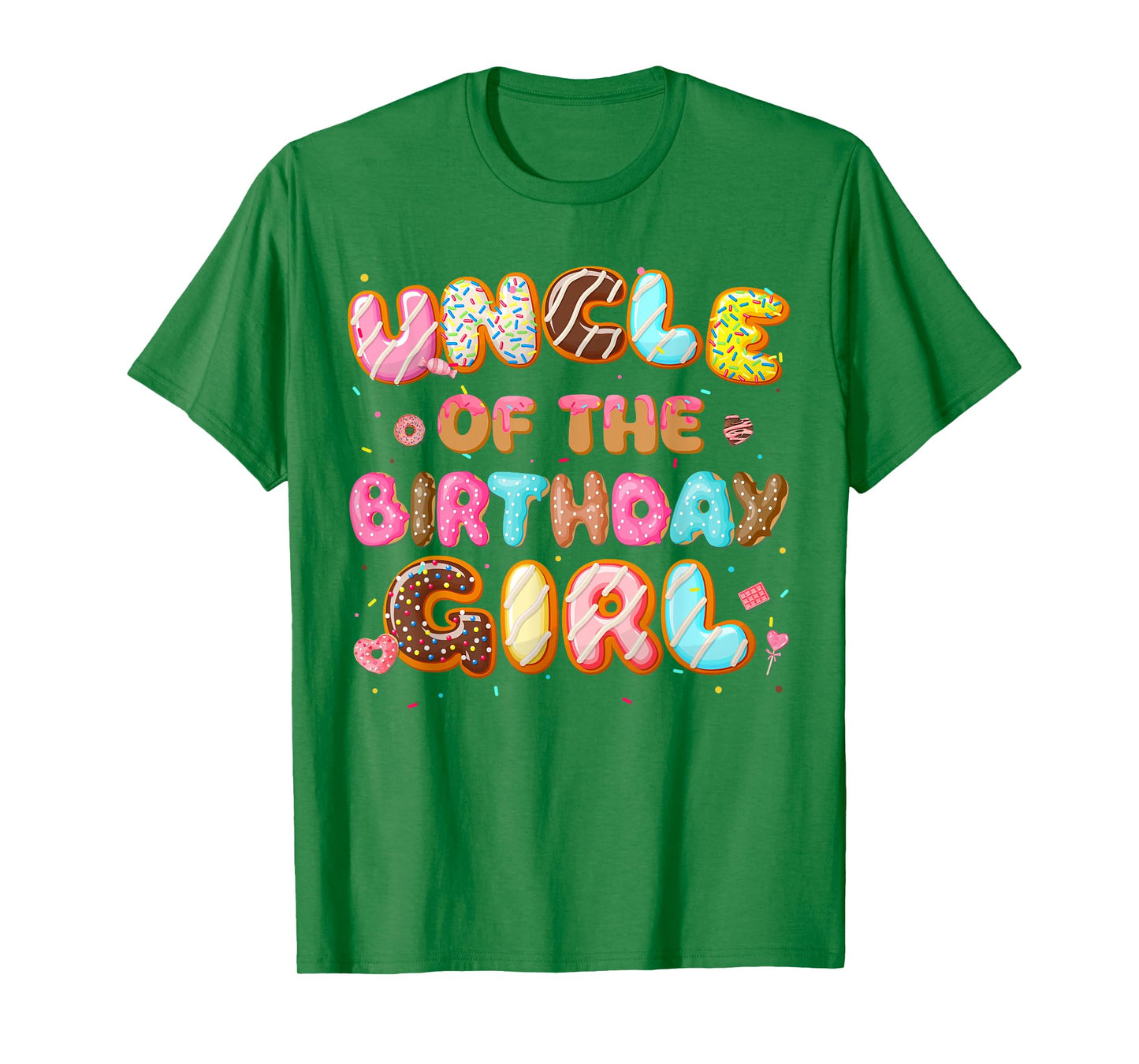 Uncle Of The Birthday Girl Donut Family Matching Party T-Shirt
