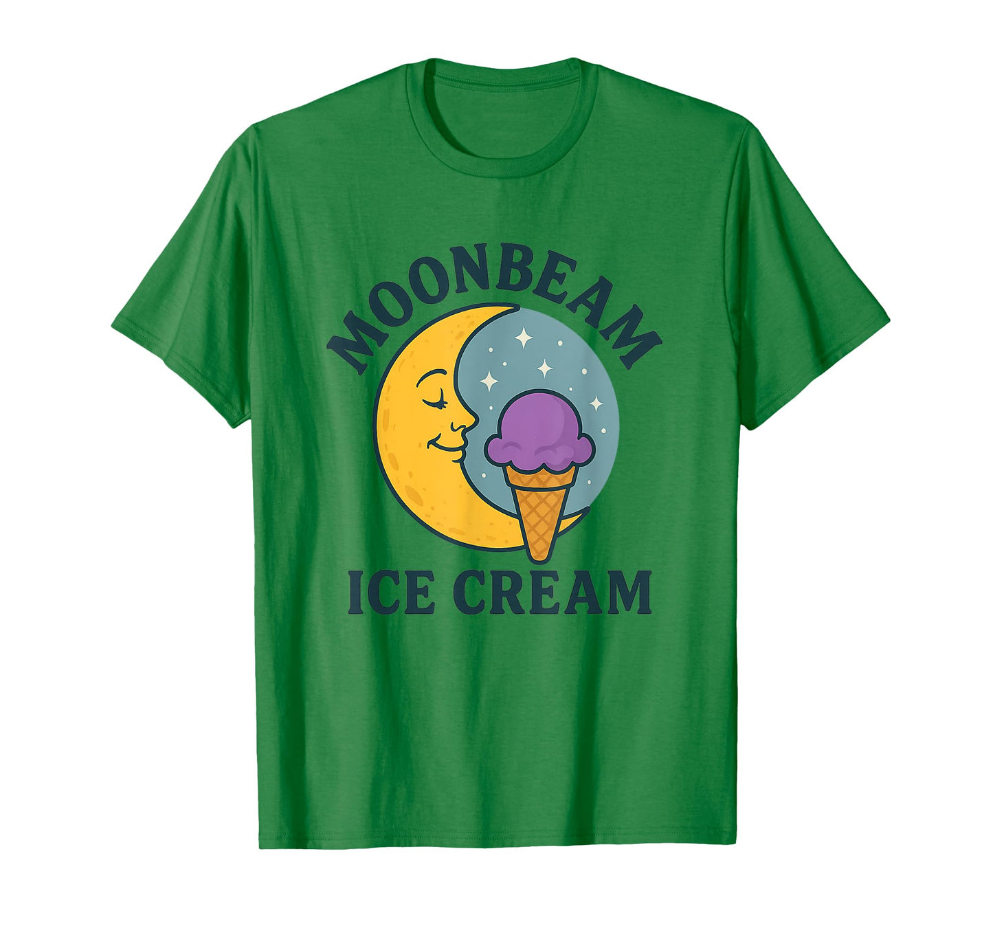 Moonbeam Ice Cream Moon Space Dessert Purple Scoop T-Shirt