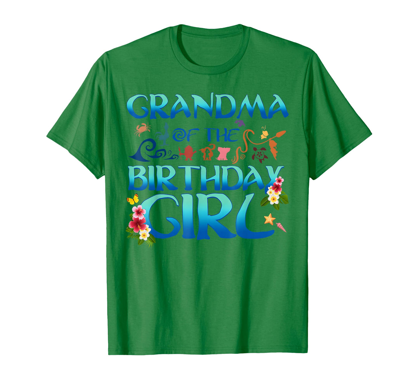 Grandma Of The Birthday Girl Cute Oceania Adventure Family T-Shirt