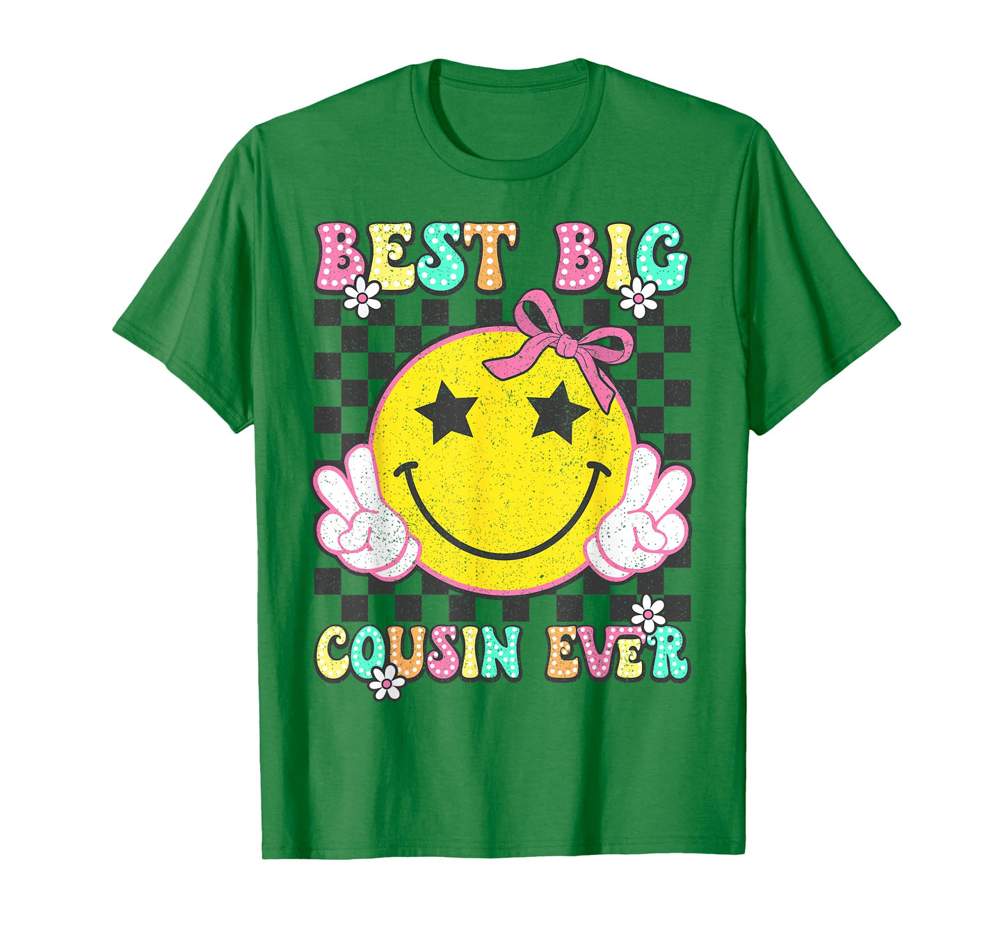 Retro Groovy Best Big Cousin Ever Girls T-Shirt