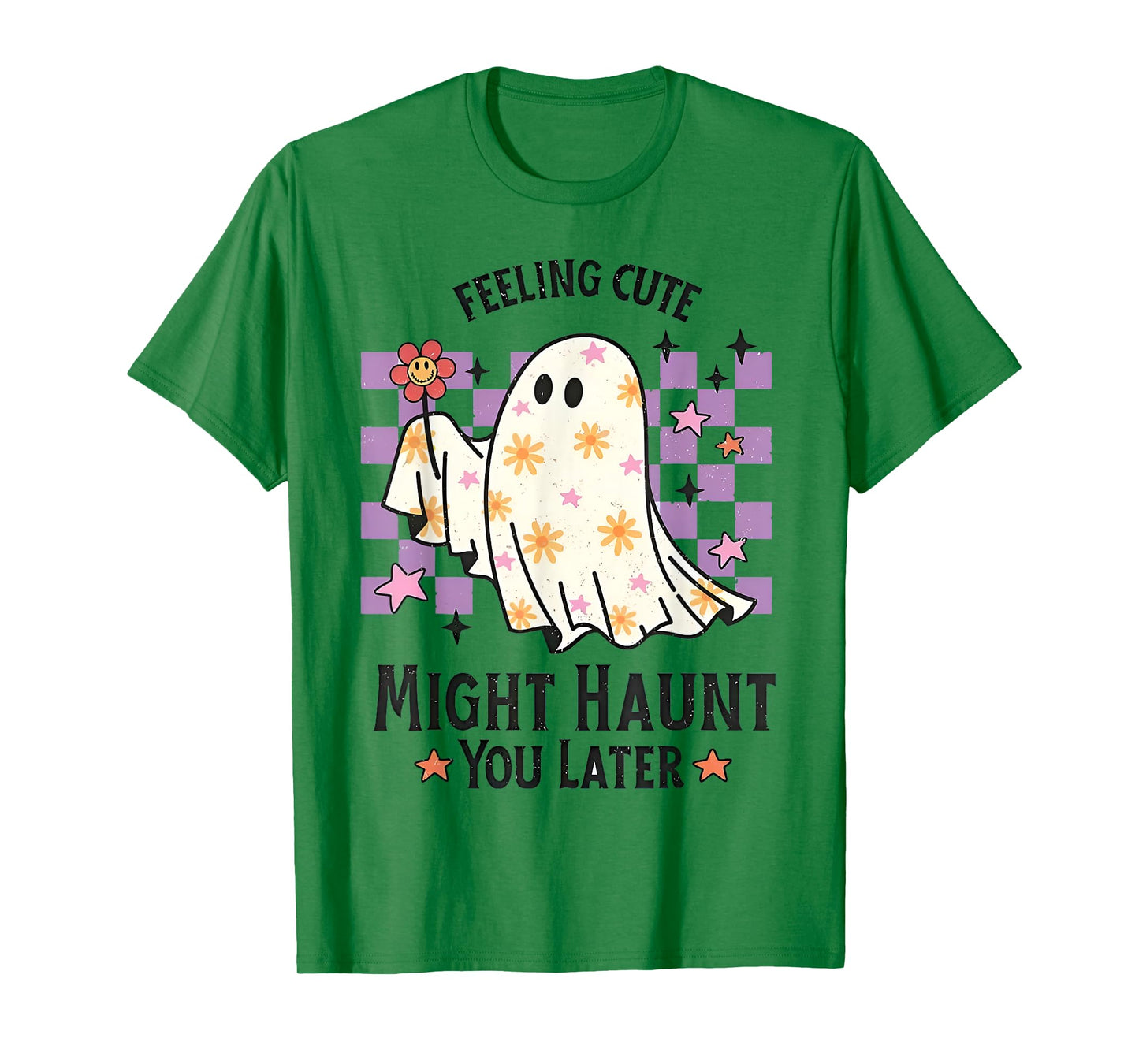 Feeling Cute Might Haunt You Later Halloween Pumpkin T-Shirt