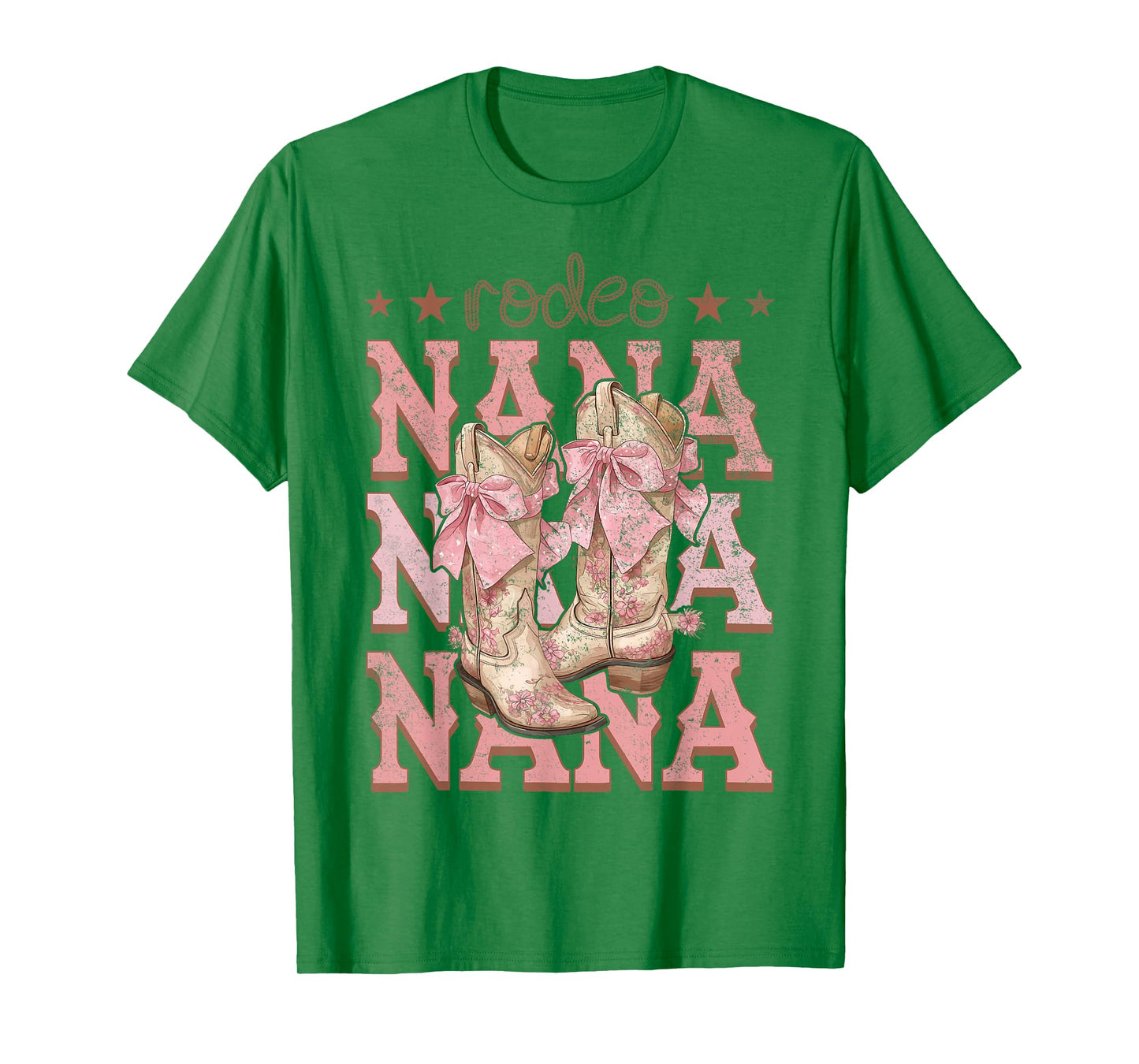 Rodeo Nana Pink Boots Coquette Cow-Girl Birthday Party T-Shirt
