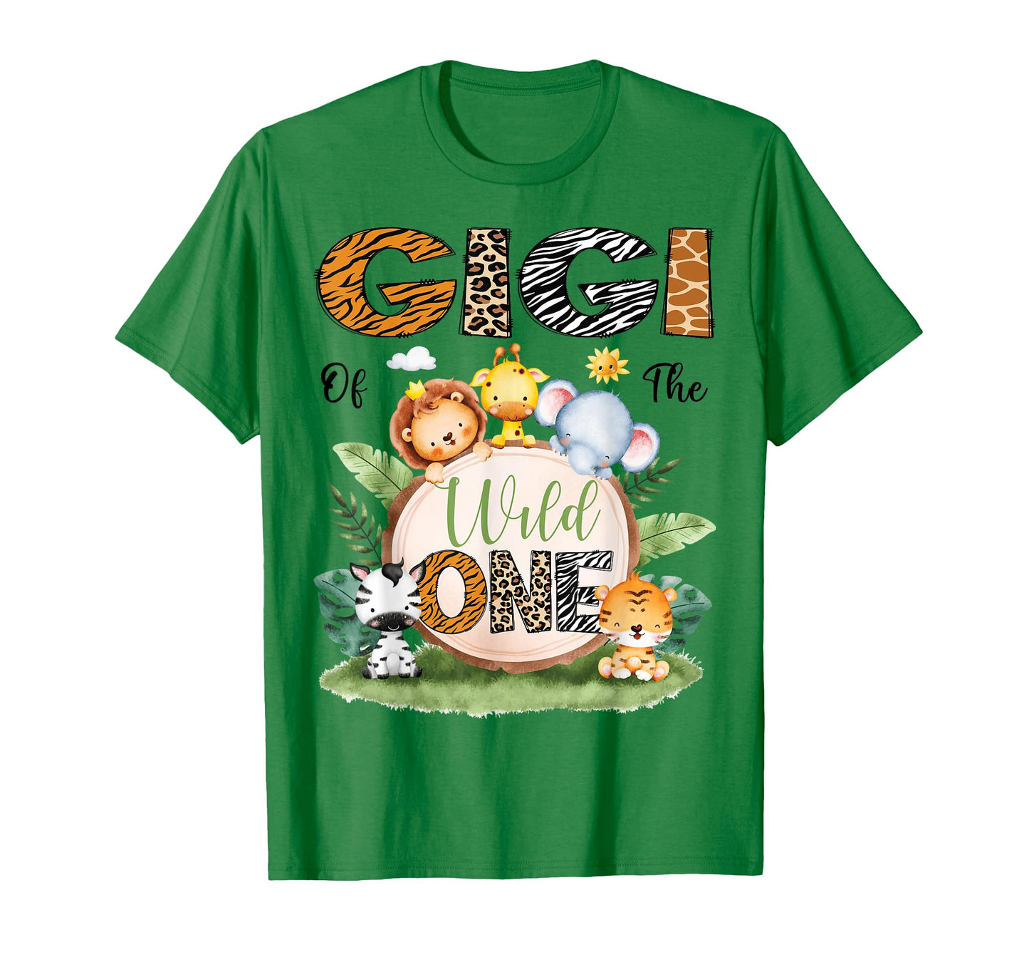 Gigi Of The Wild One Safari Jungle 1St Birthday Matching T-Shirt