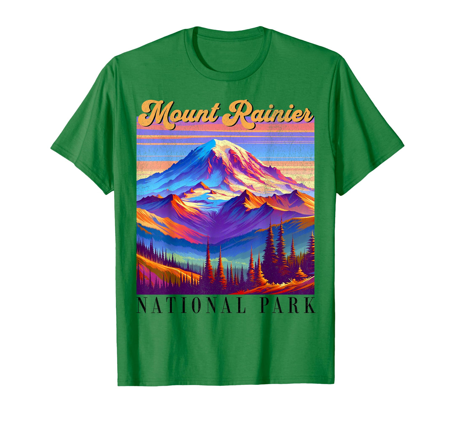 Mt. Rainier National Park Mountain Art Souvenir T-Shirt