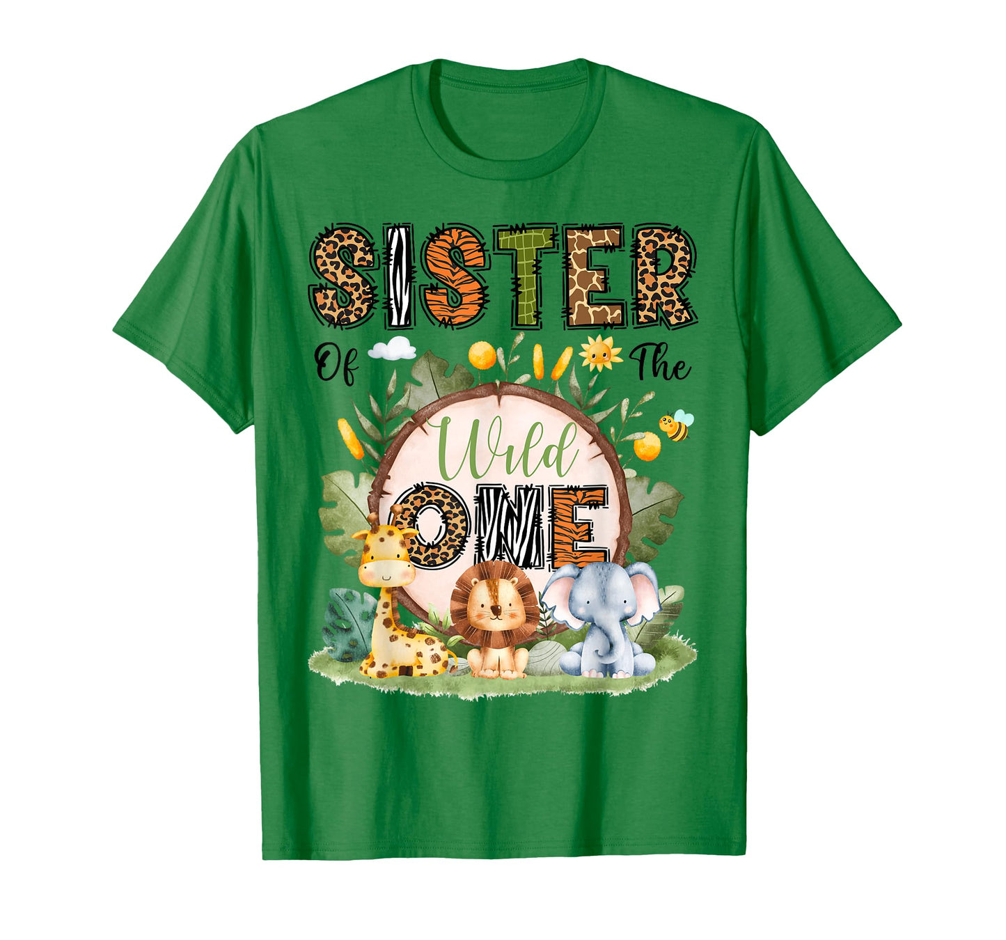 Sister Of The Wild One 1St Birthday Boy Safari Jungle T-Shirt