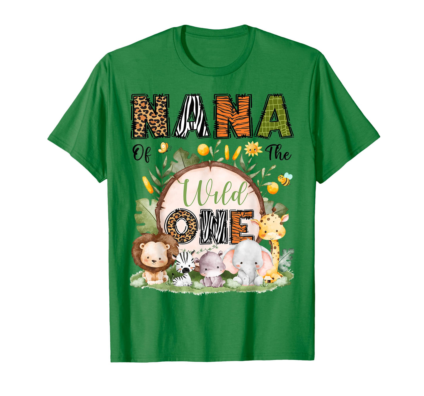 Nana Of The Wild One 1St Birthday Boy Safari Jungle T-Shirt