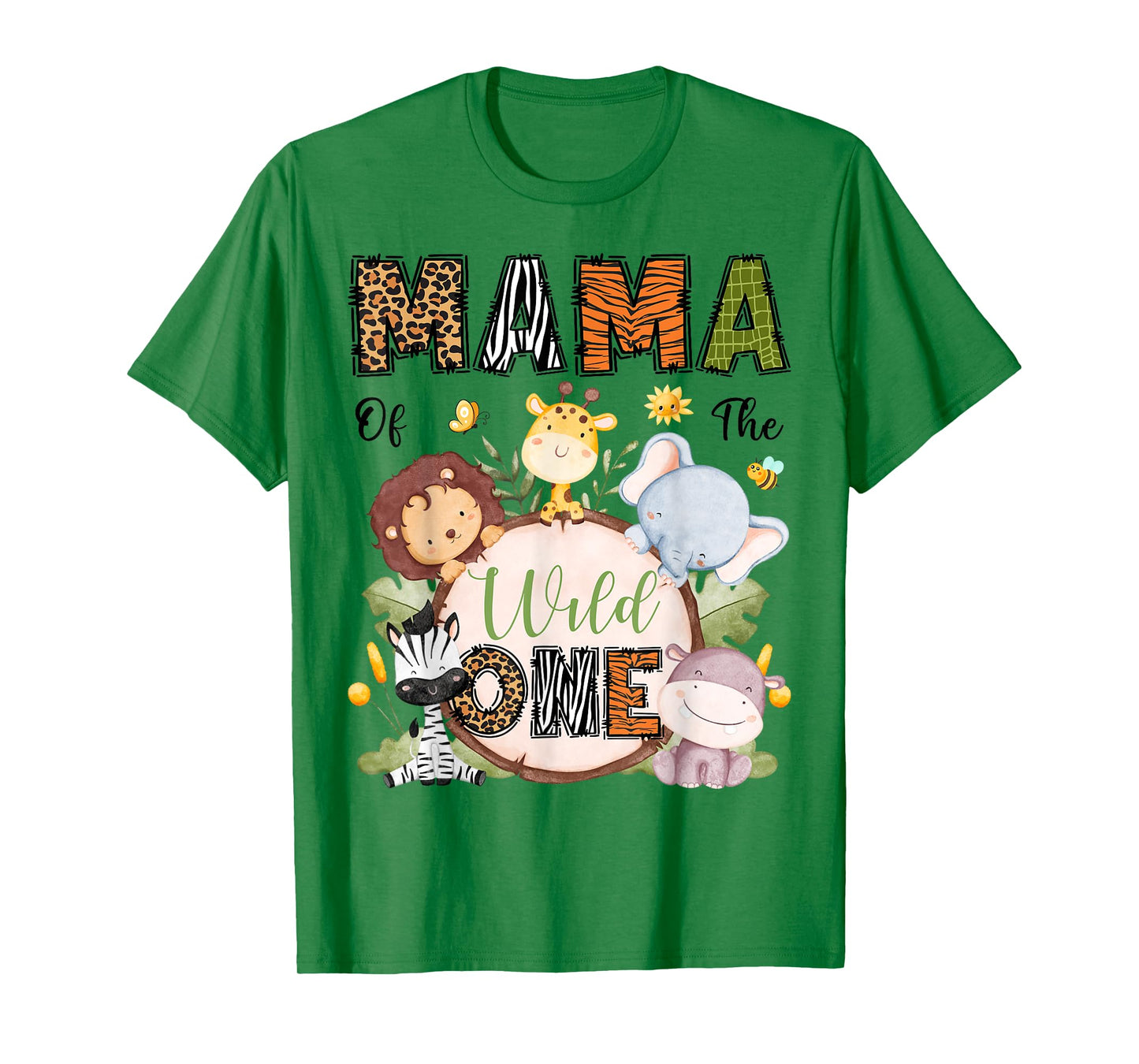 Mama Of The Wild One Safari Woodland 1St Bday Kids T-Shirt