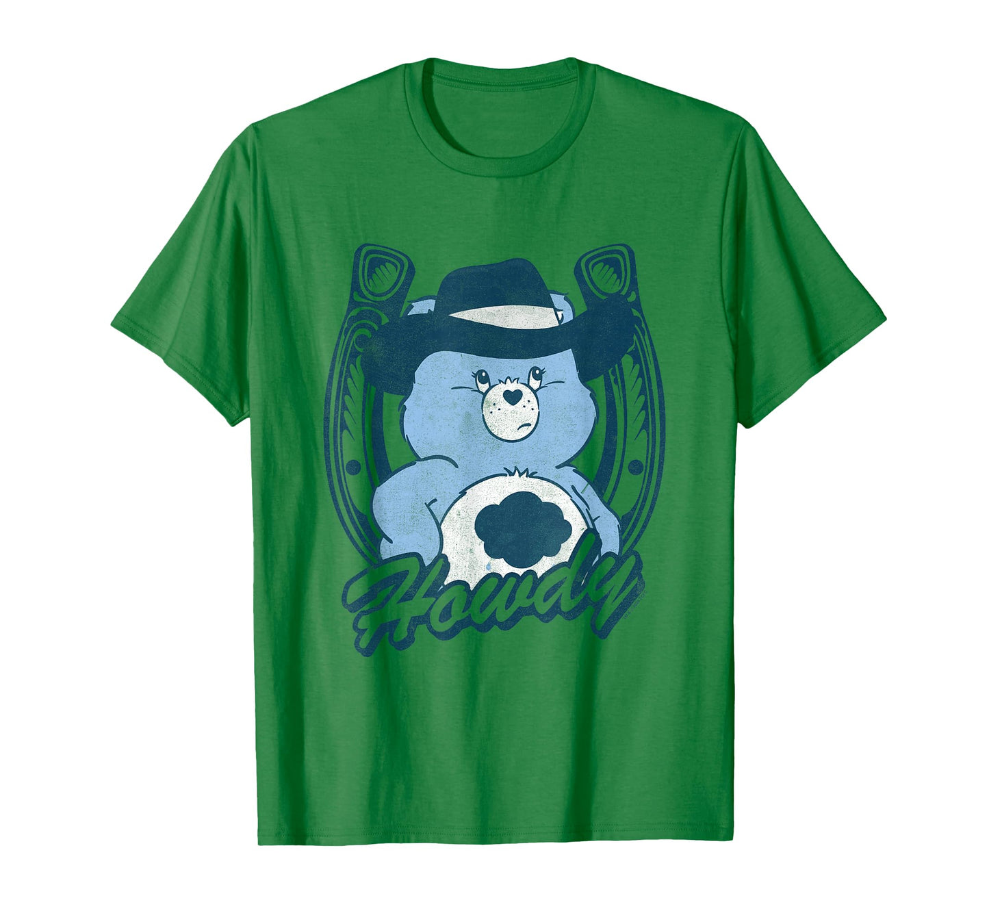 Care Bears Gruympy Bear Cowboy Howdy Retro Big Chest Logo T-Shirt