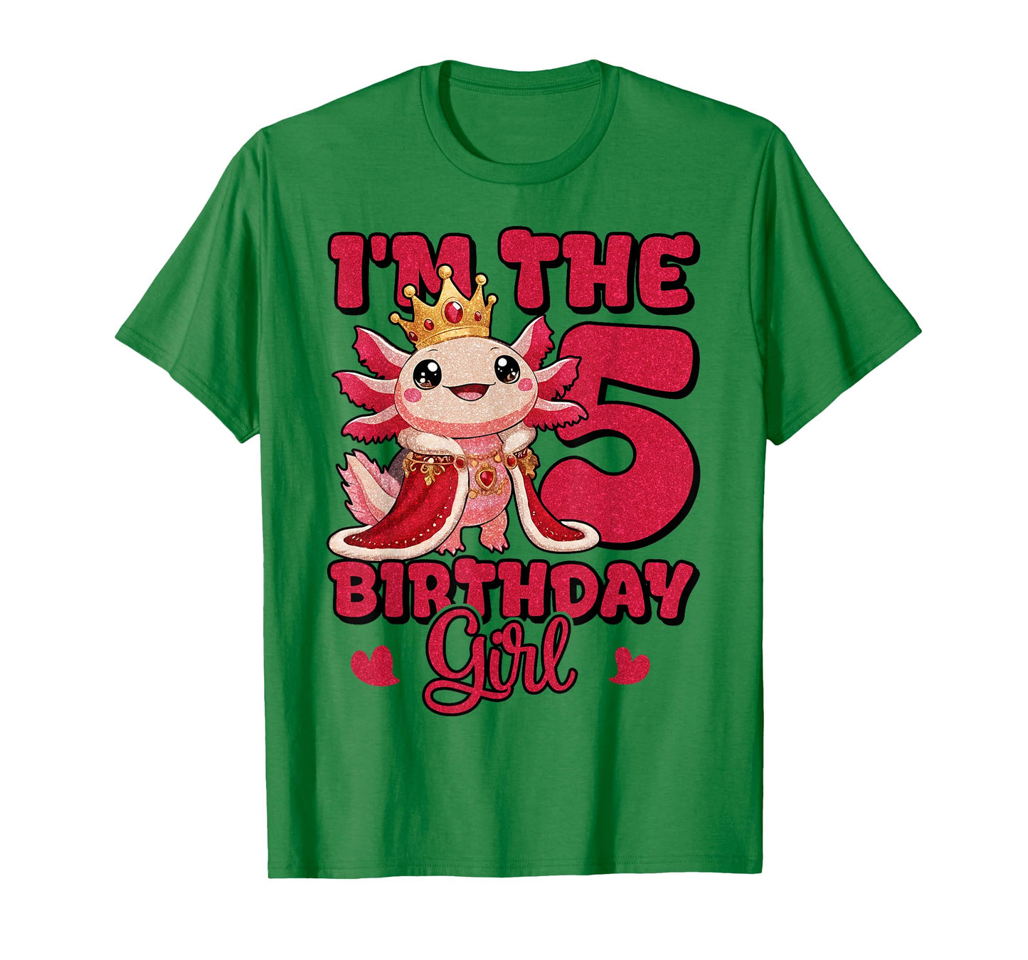 I'm The Birthday Girl 5th Axolotl Family Party Decoration T-Shirt