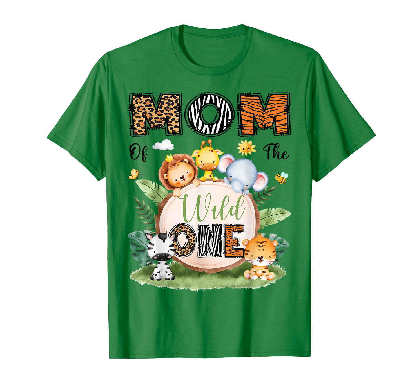 Mom Of The Wild One 1St Bday Boy Safari Woodland T-Shirt