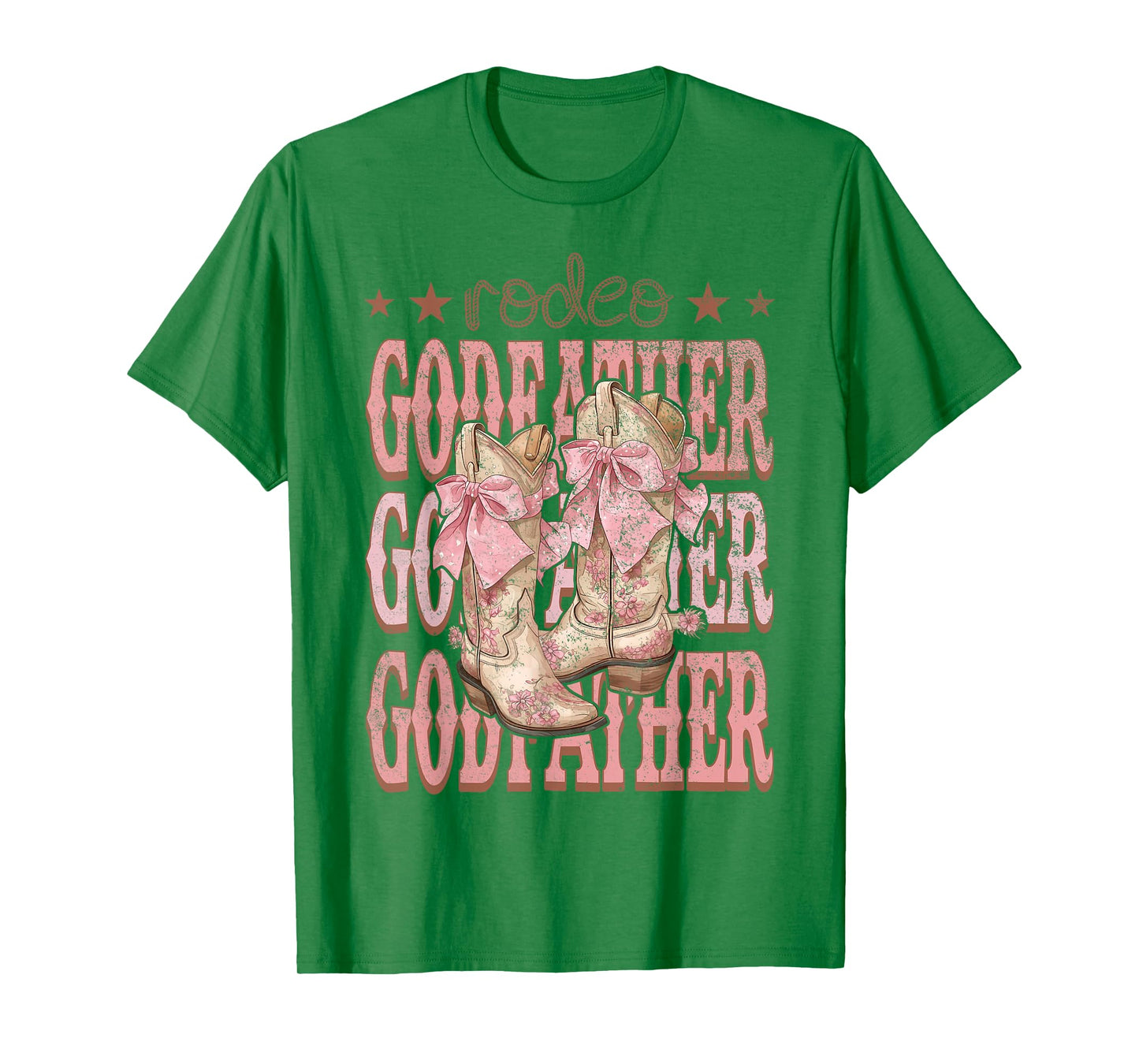 Rodeo GodFather Pink Boots Coquette Cow-Girl Birthday Party T-Shirt