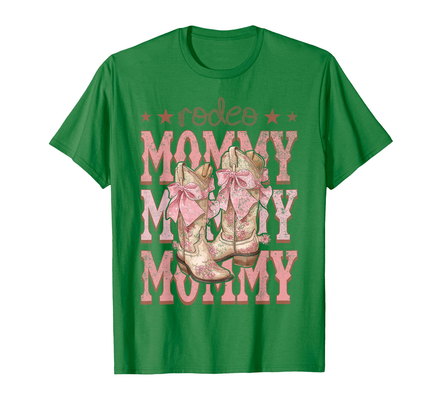 Rodeo Mommy Pink Boots Coquette Cow-Girl Birthday Party T-Shirt