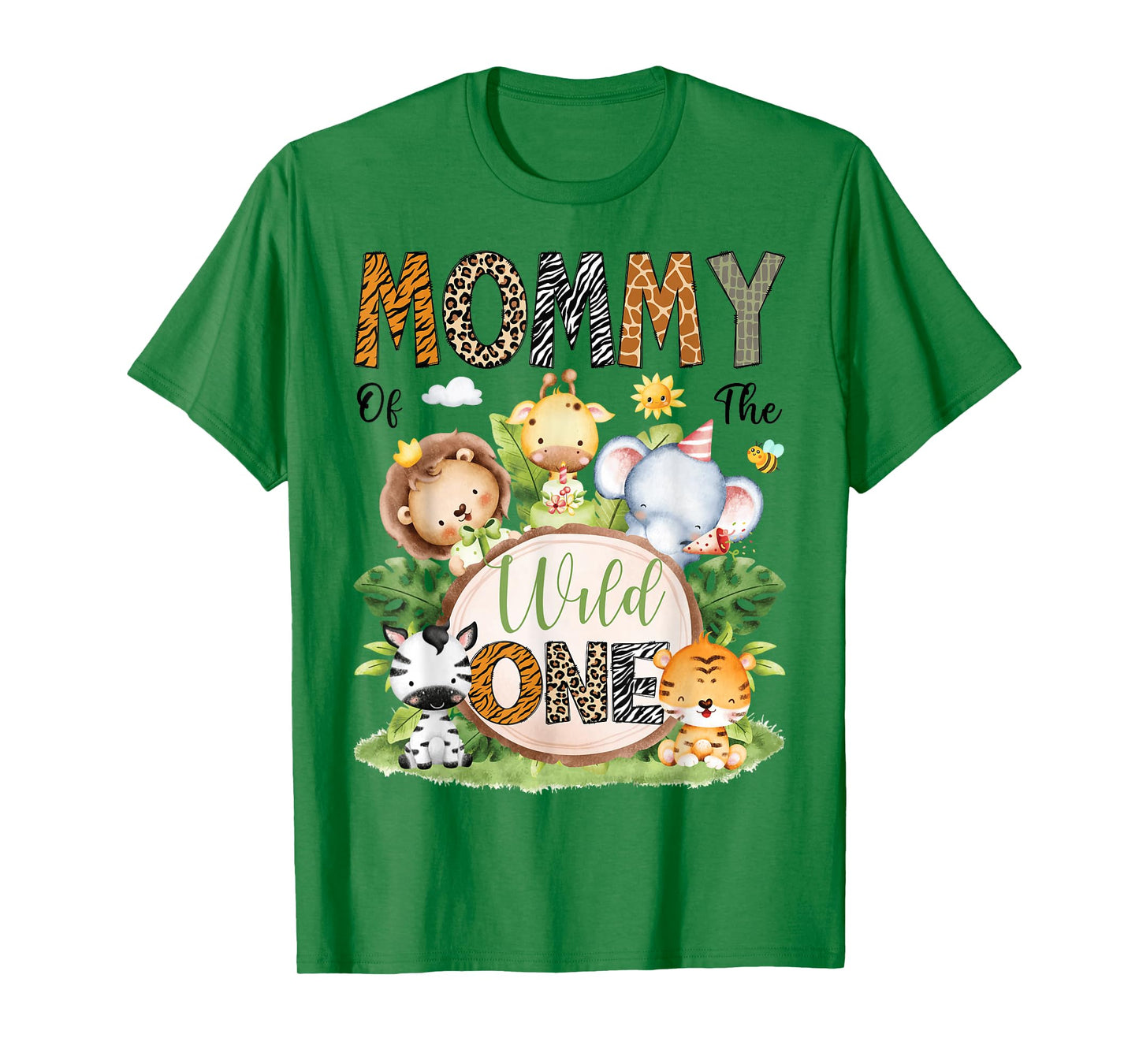 Mommy Of The Wild One Safari Jungle 1St Birthday Kids T-Shirt