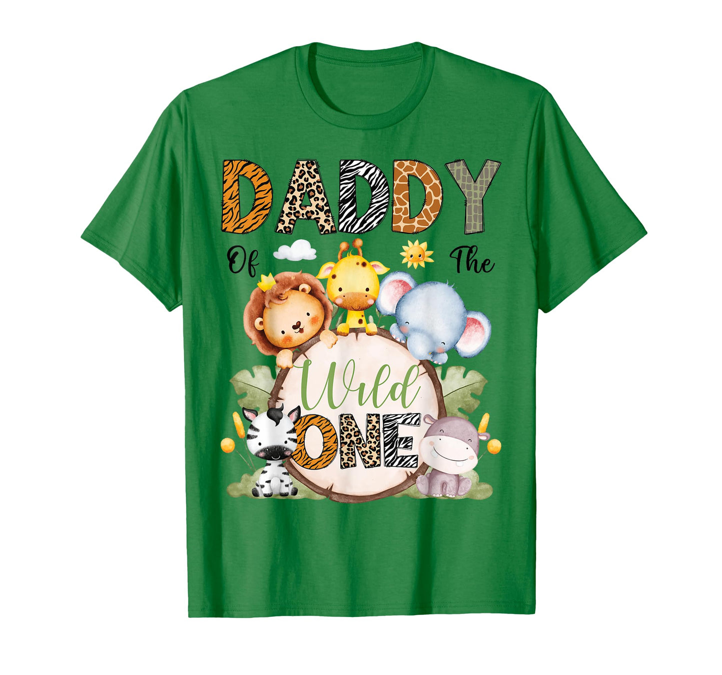 Daddy Of The Wild One 1St Birthday Boy Safari Animals T-Shirt