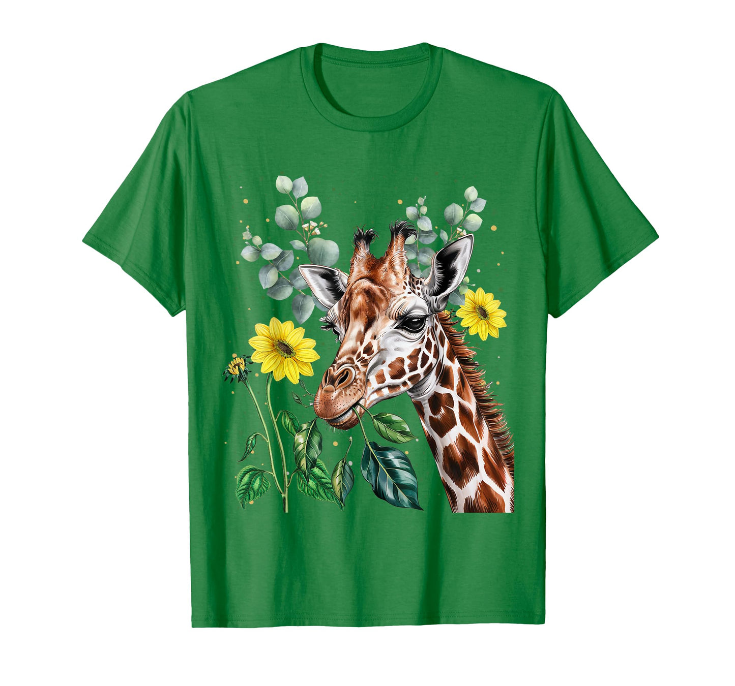 Giraffe Outfit Idea For Women Novelty Botanical Themed T-Shirt