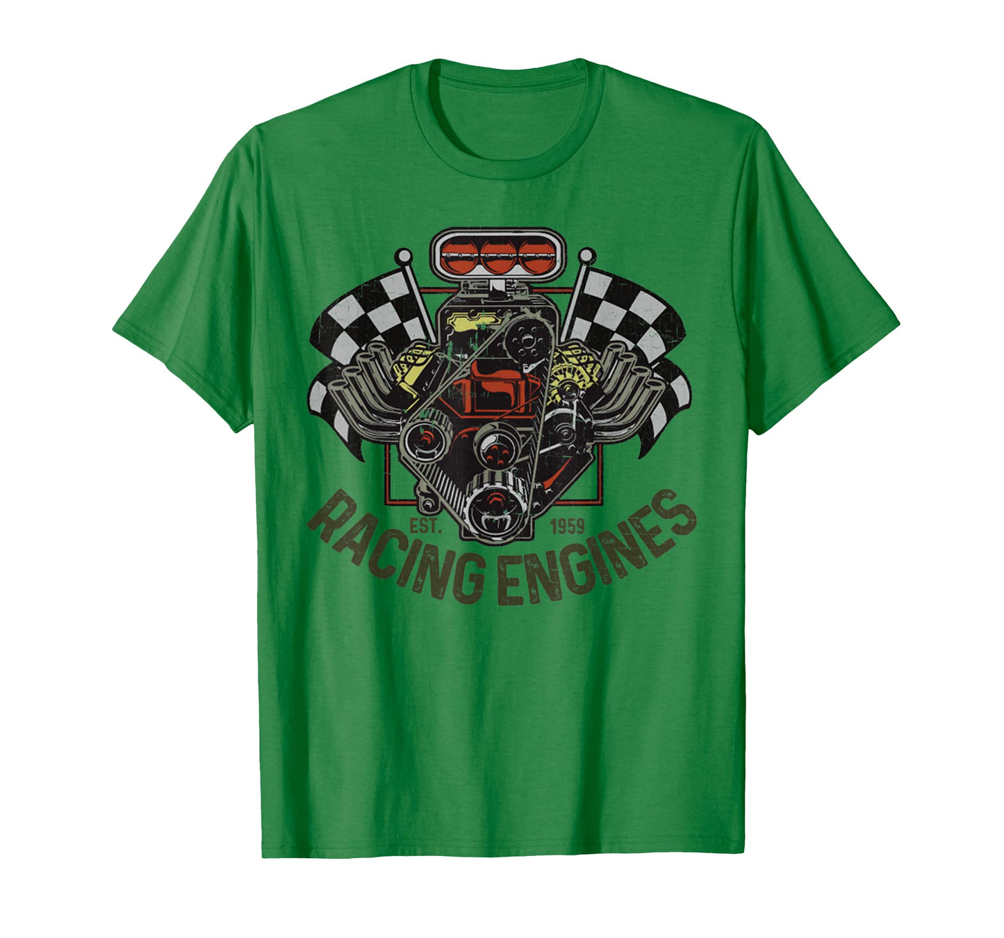 Vintage Drag Racing Retro Car Engine Mechanics Motor Racing T-Shirt