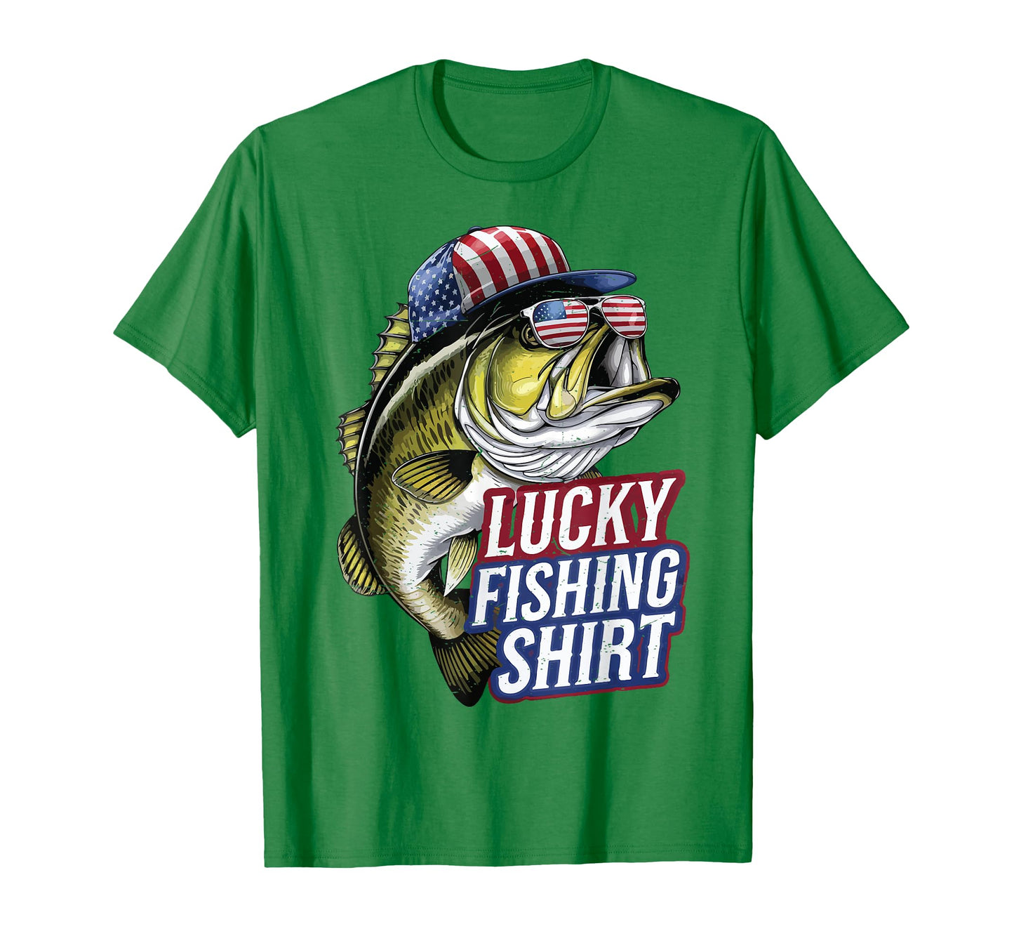 Kids My Lucky Bass Fishing-Shirt Youth Boy Funny Fisherman T-Shirt