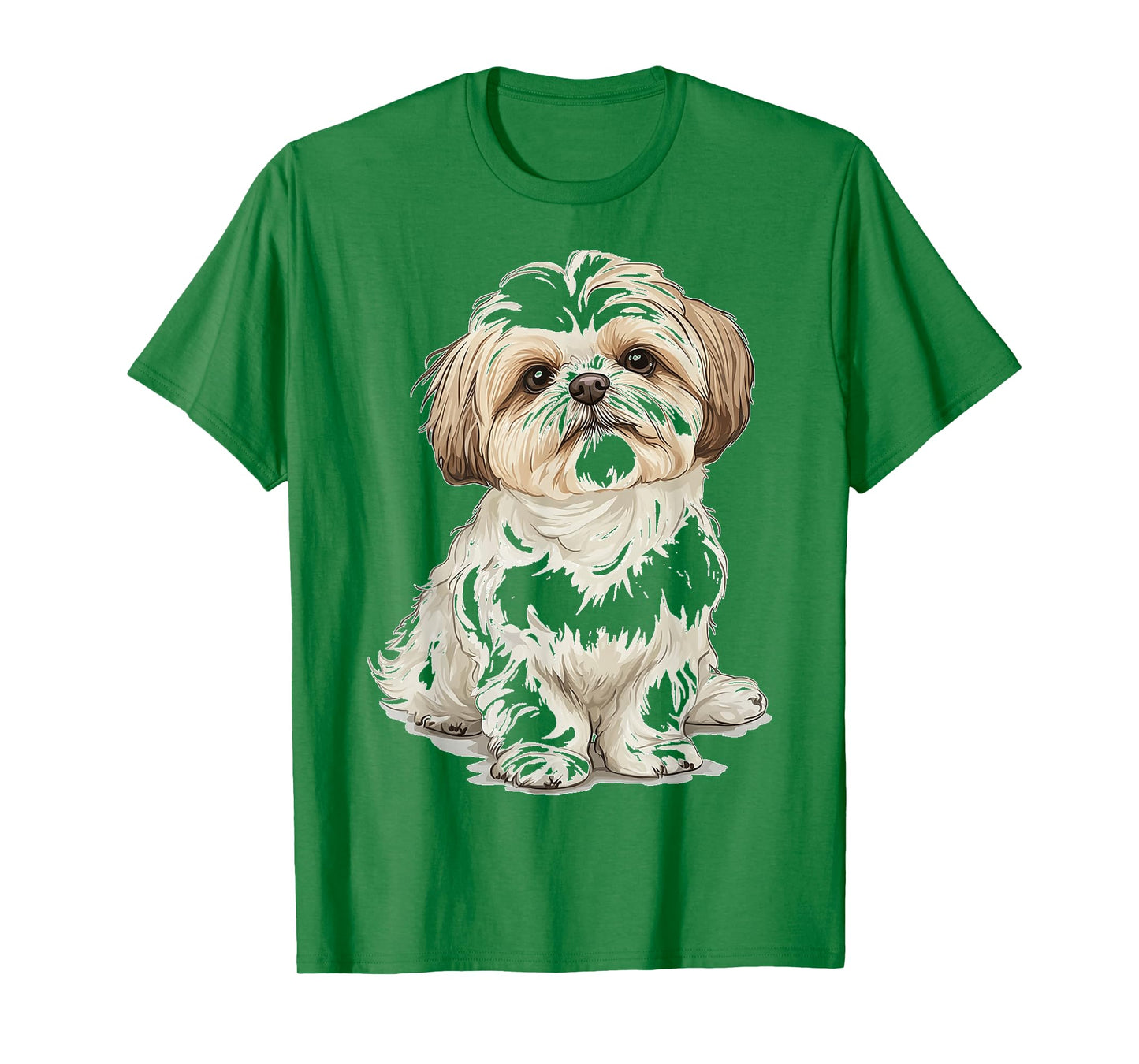 Shih Tzu Dog Motif Pet Artwork Shih Tzu Men Women Kids T-Shirt