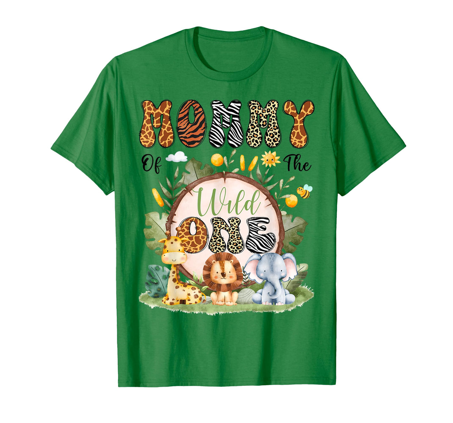Mommy Of The Wild One First Bday Safari Jungle Animal T-Shirt