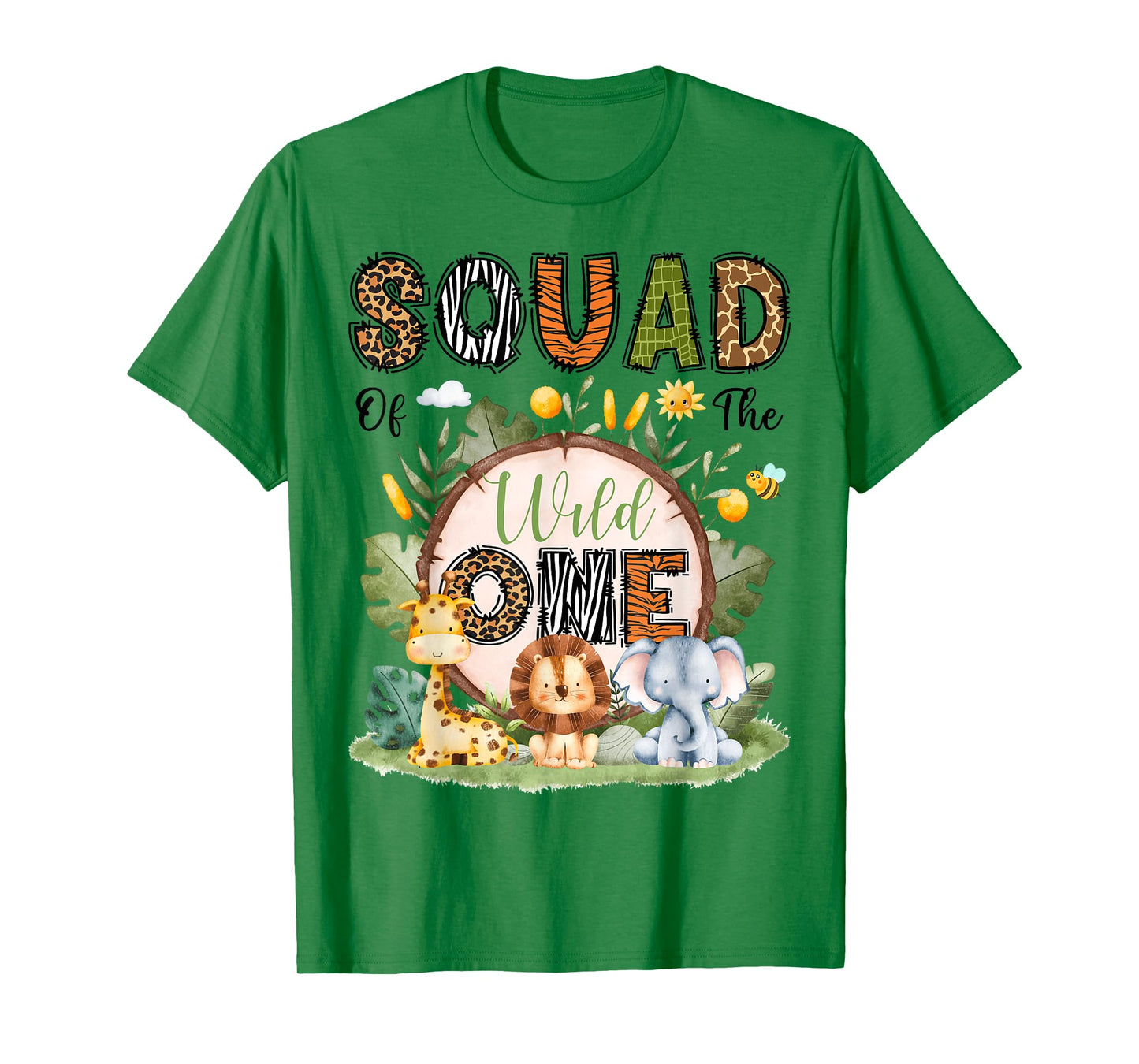 Squad Of The Wild One 1St Birthday Boy Safari Jungle T-Shirt