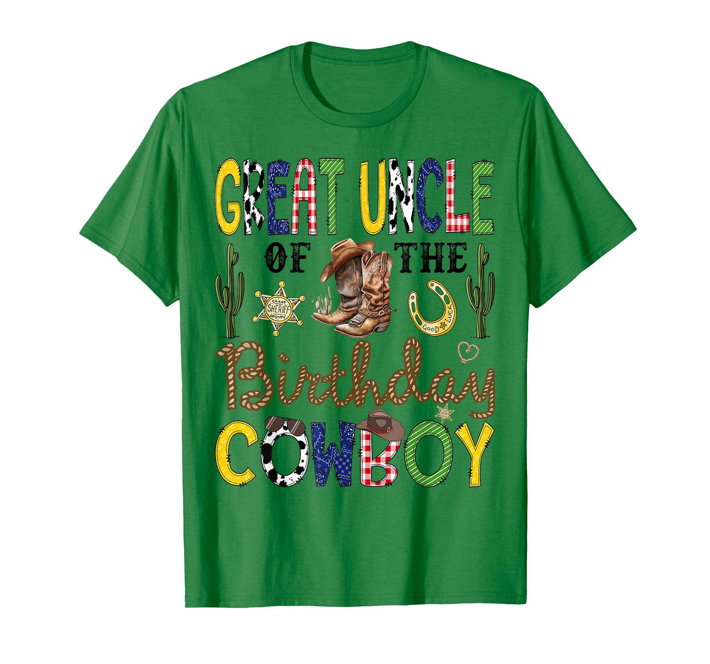 Great Uncle Of The Birthday Cowboy Western Rodeo Great Uncle T-Shirt