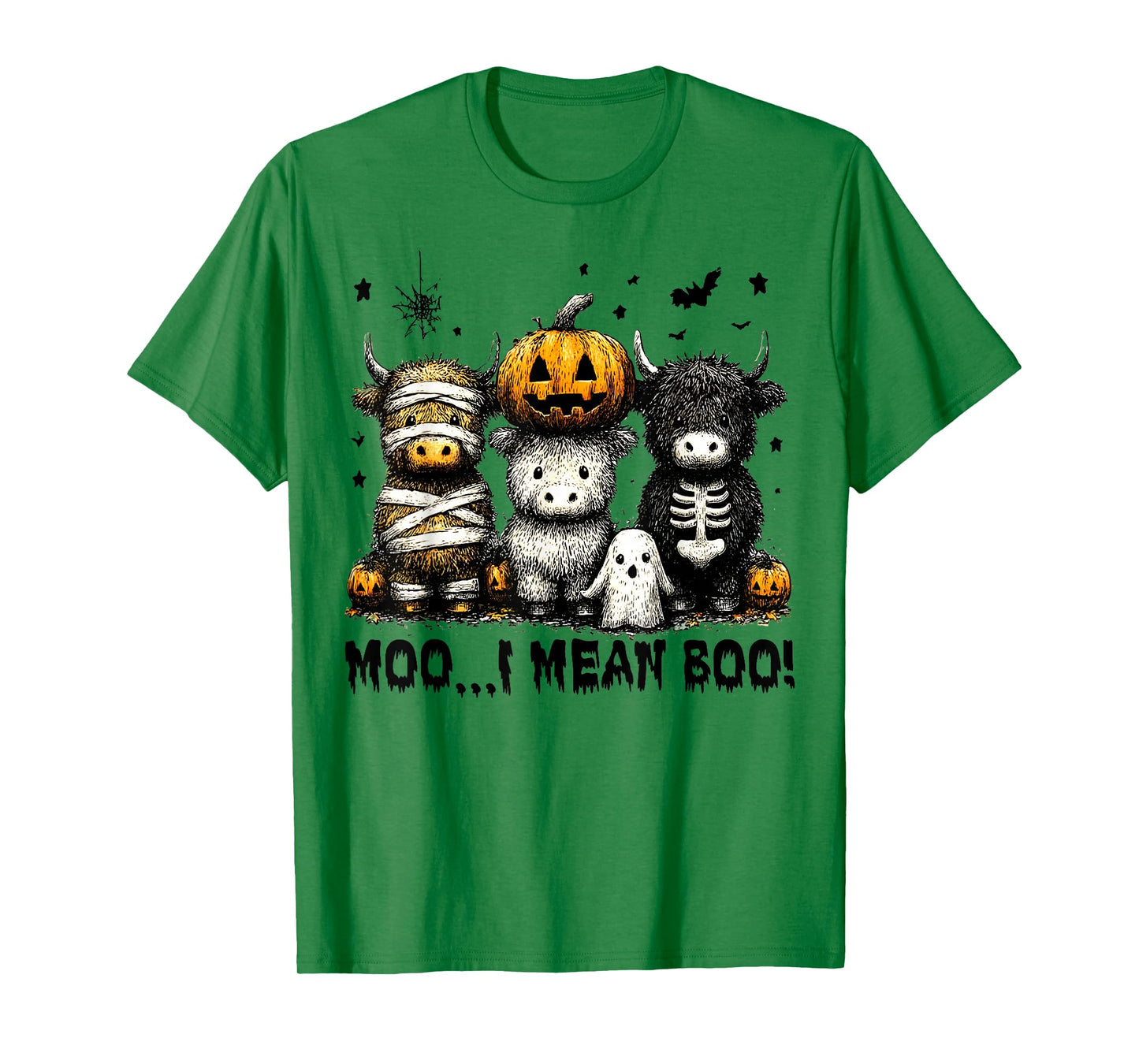 Ghost Cow Moo I Mean Boo Halloween Outfit Funny Cow Lover T-Shirt