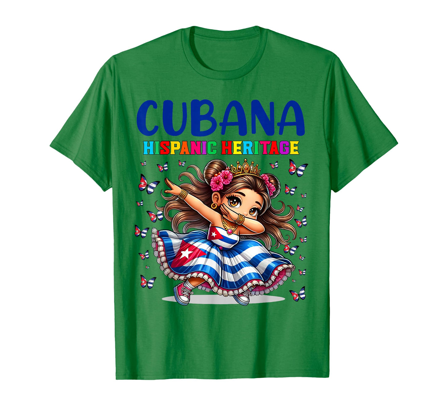 Cuba Hispanic Heritage Month Celebration girls kids T-Shirt
