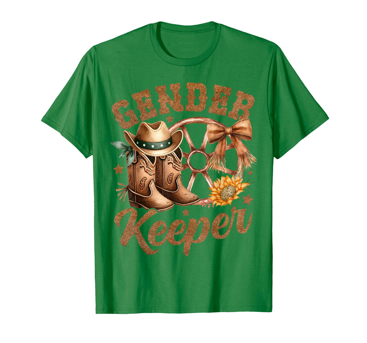Boots or Bows Gender Reveal Decorations Keeper of the Gender T-Shirt