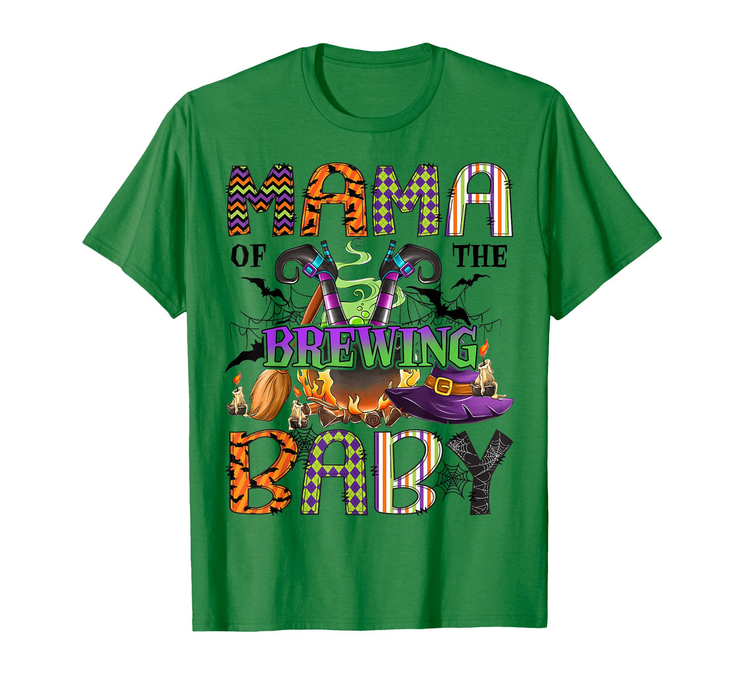Mama of Brewing Baby Halloween One Spooky Mama T-Shirt