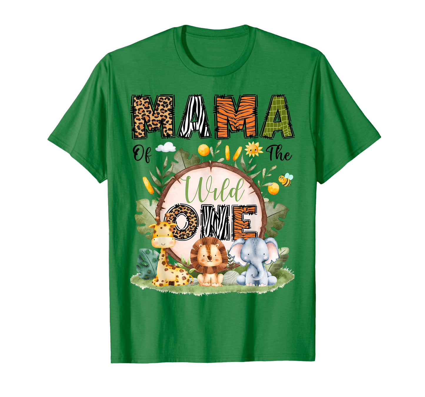 Mama Of The Wild One 1St Birthday Boy Safari Jungle T-Shirt