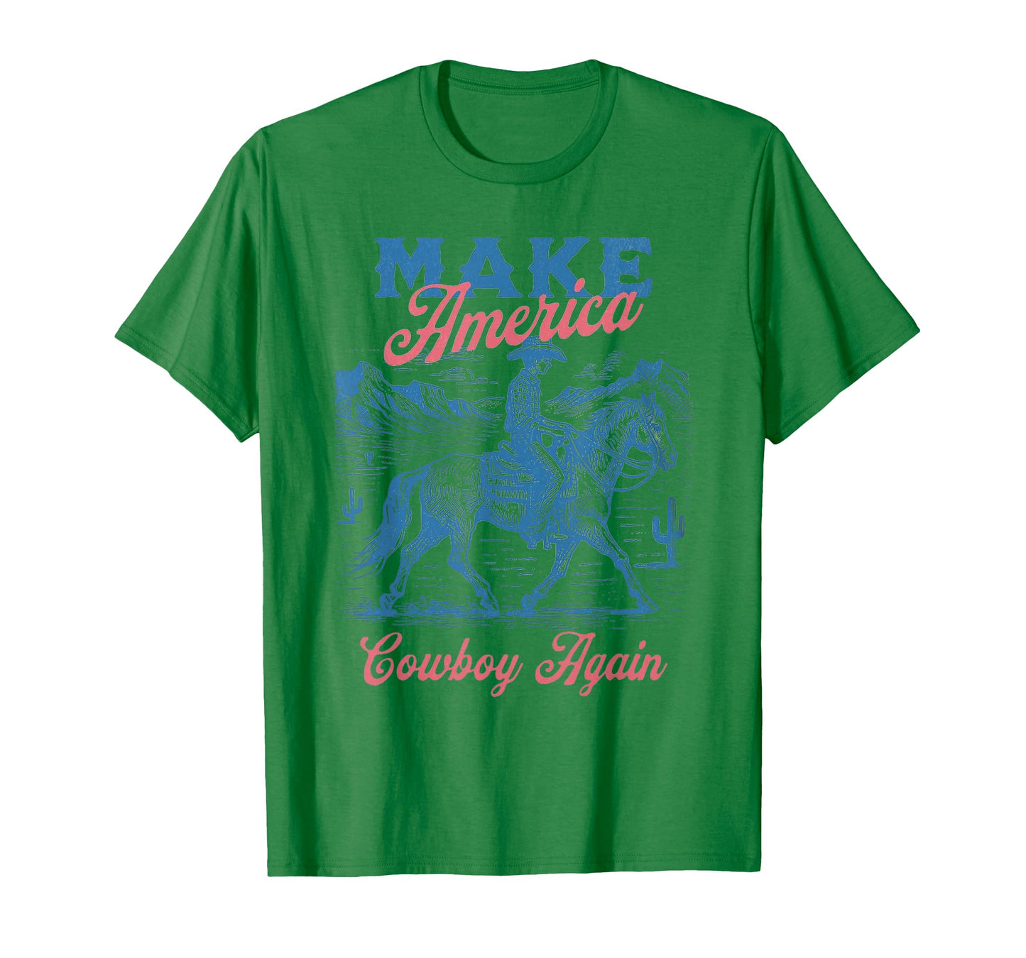 Make America Western Cowboy Again Retro 4th Of July T-Shirt