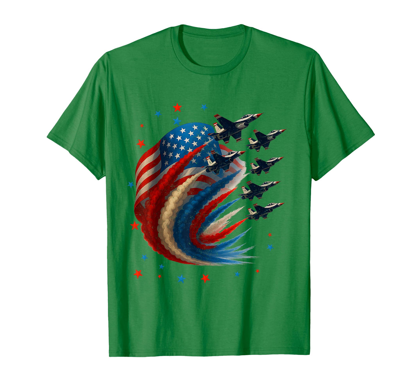 4th Of July Fighter Jets Airplane USA Flag Patriotic Men Boy T-Shirt