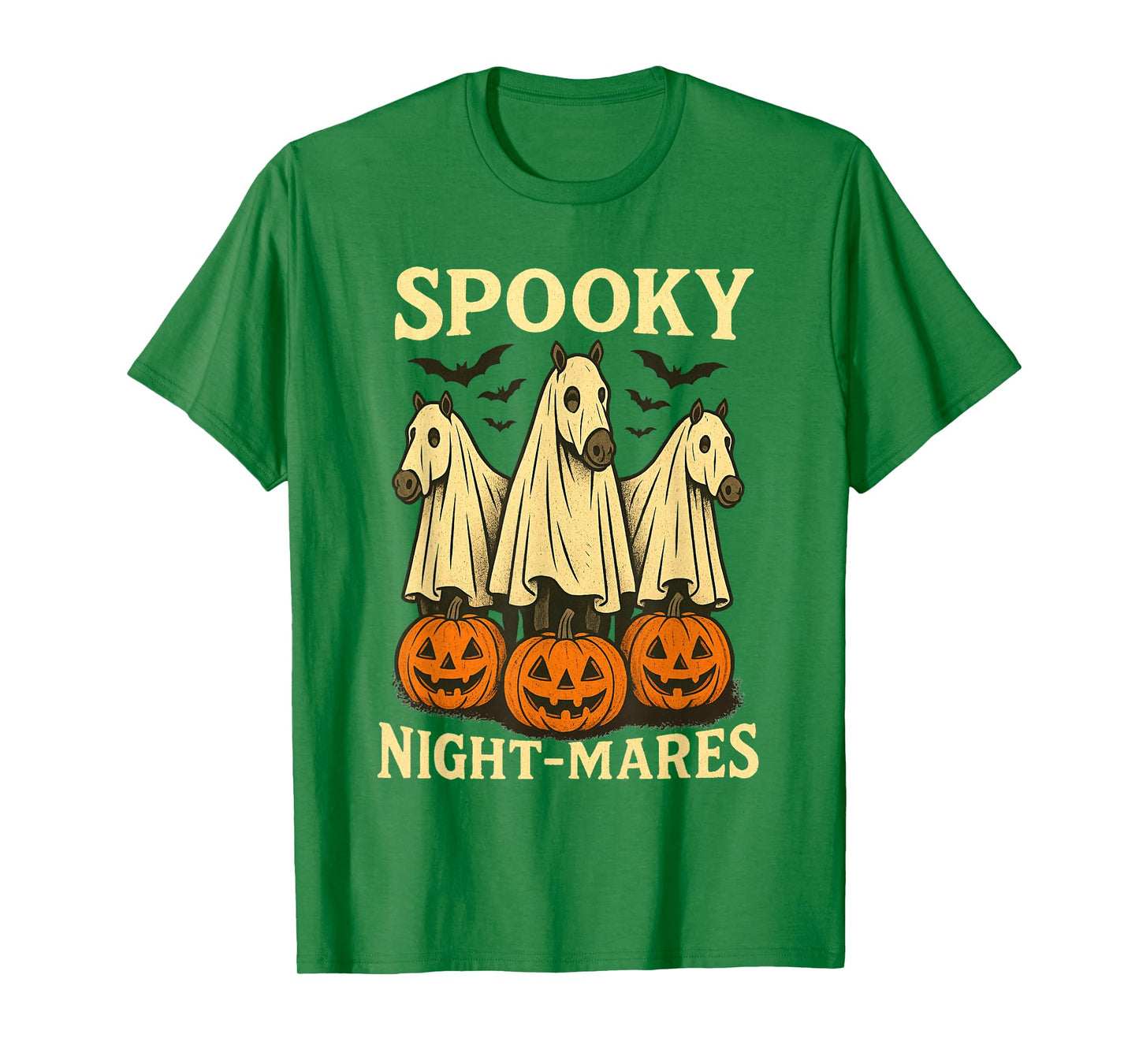 Spooky Night-Mares Halloween Horse Ghost Funny Spooky Season T-Shirt