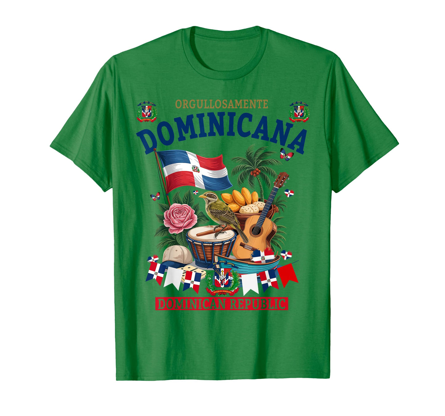 Republica Dominicana Women Idea & Hispanic Dominican Flag T-Shirt - T-Shirt | Irish Green