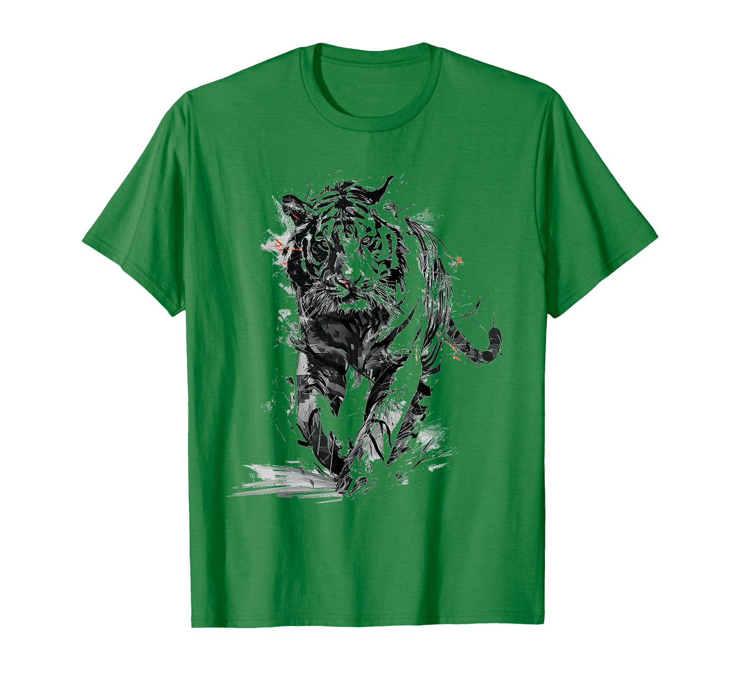 Tiger Animal Print Zoo Drawing Artwork Abstract Tiger T-Shirt