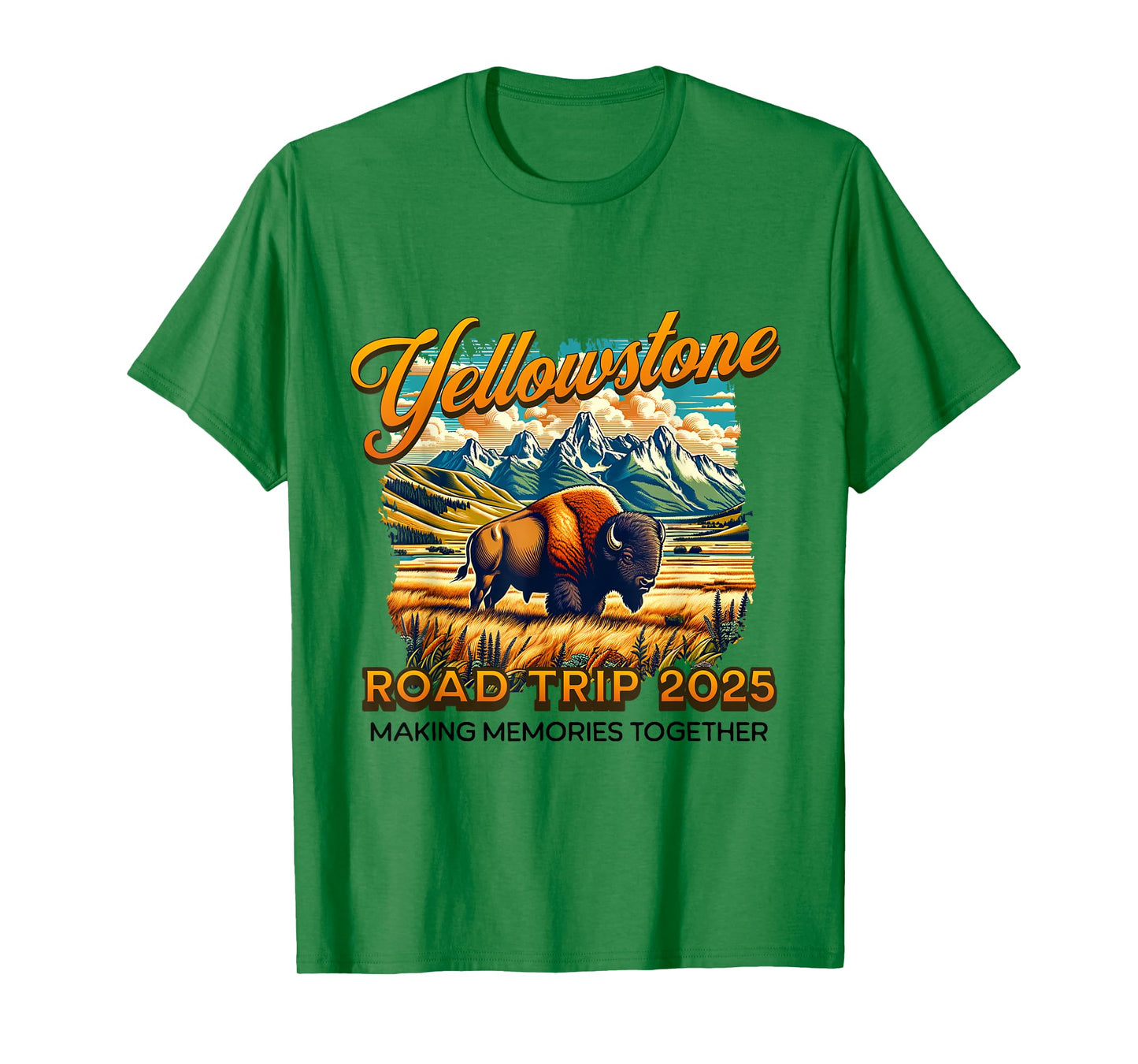 Yellowstone Road Trip 2025 National Park Family Camping T-Shirt