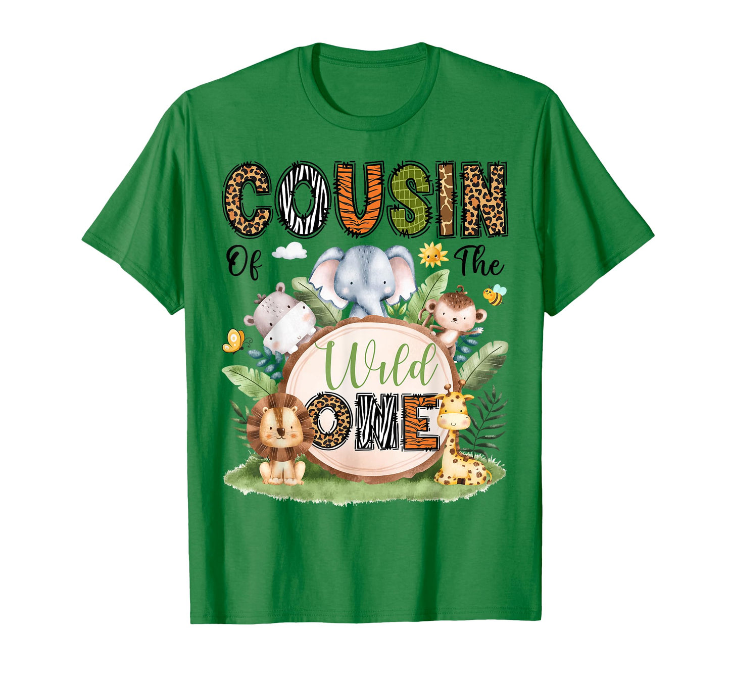 Cousin Of The Wild One First Birthday Boy Safari Jungle T-Shirt