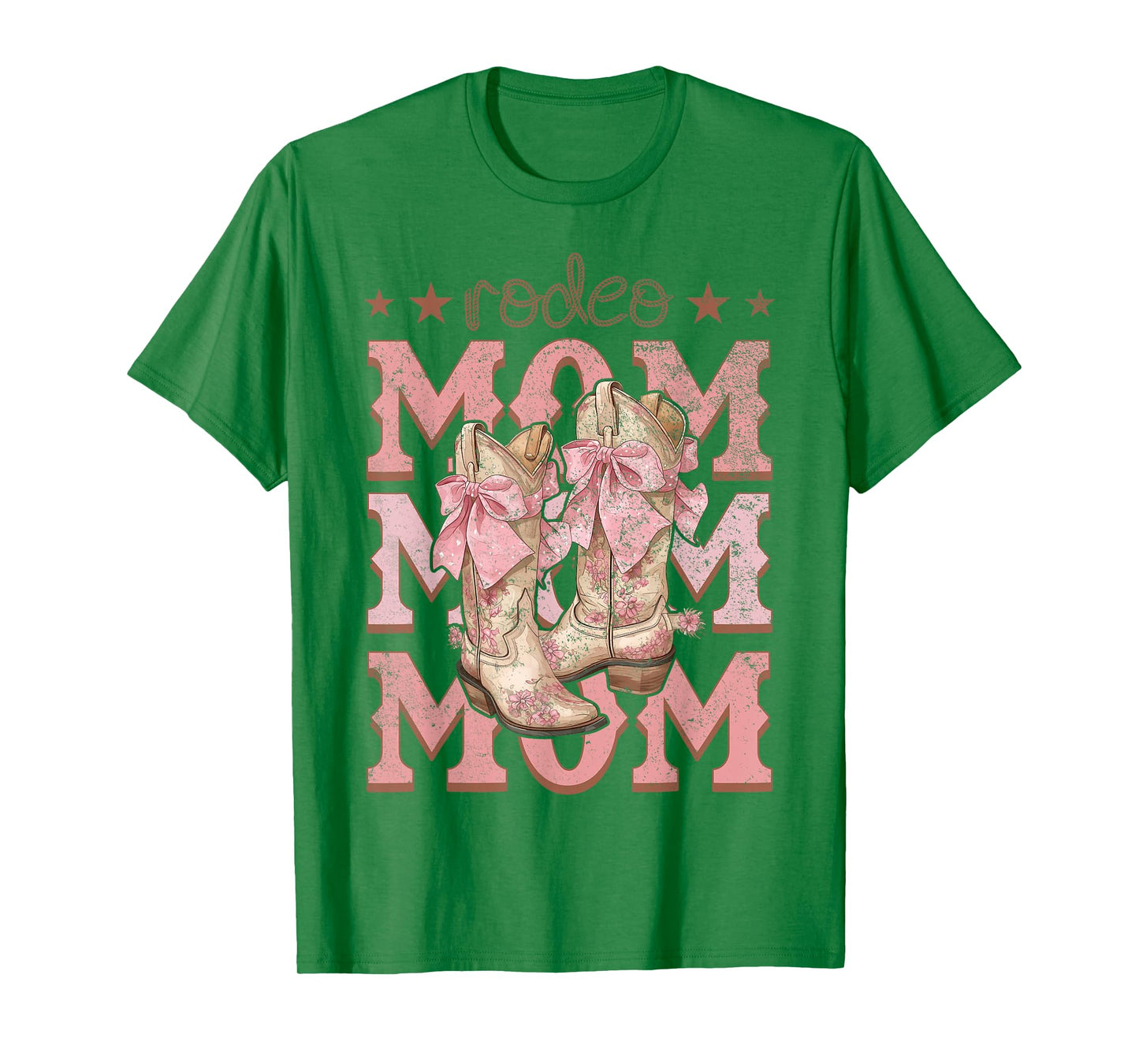 Rodeo Mom Pink Boots Coquette Cow-Girl Birthday Party T-Shirt